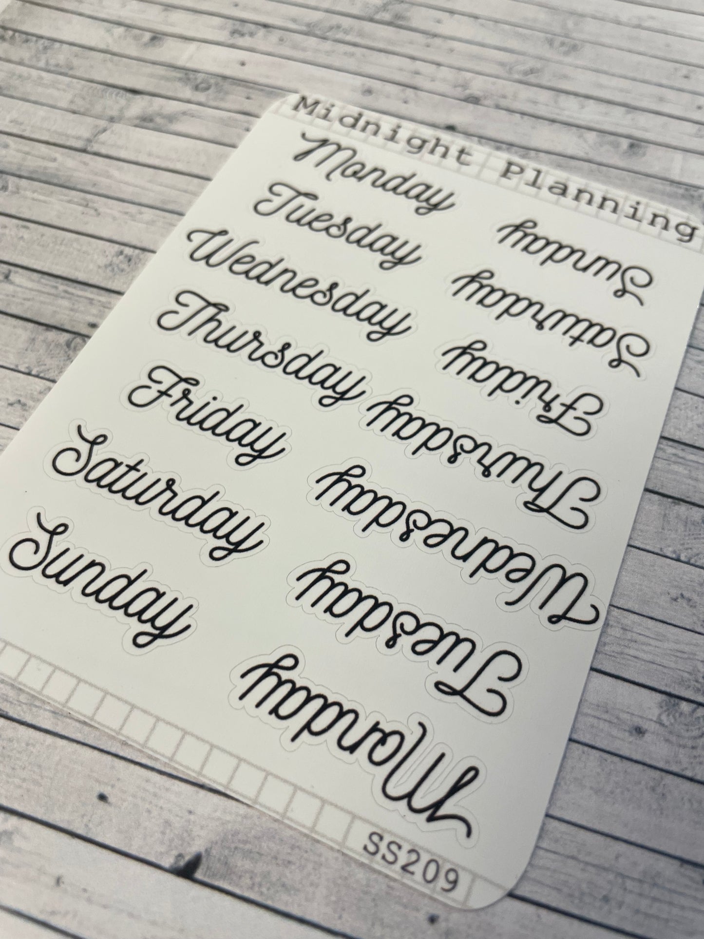 Weekly Labels in Font Eleven
