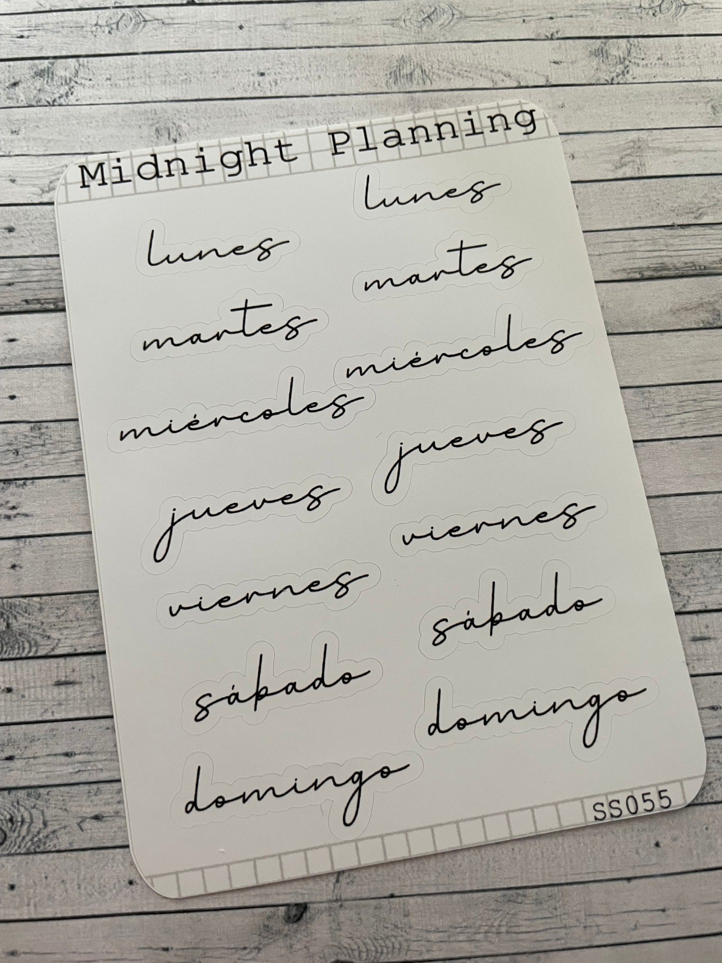 Weekday Label in Font Fourteen