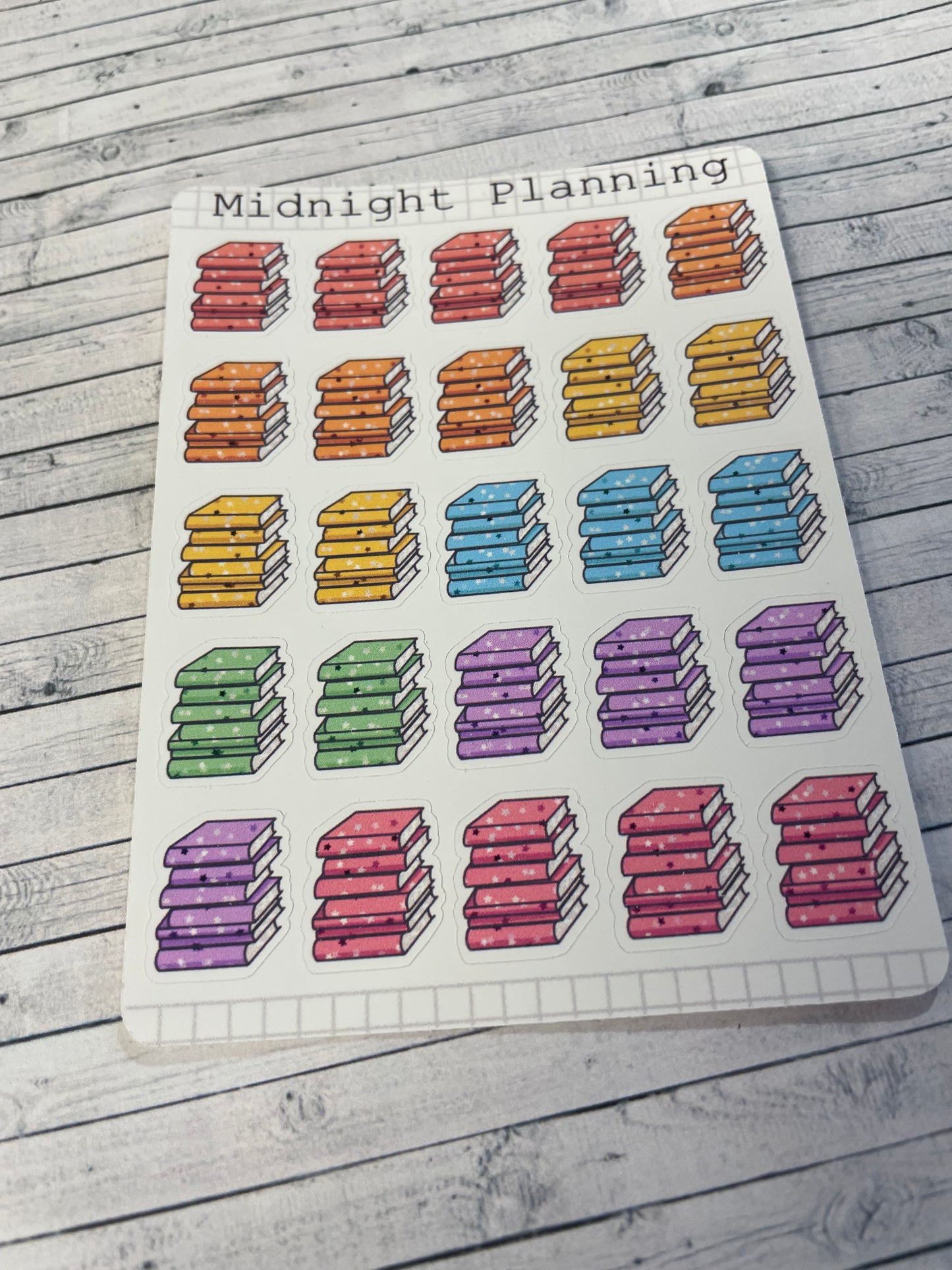 Book Stack, Decorated With Small Stars