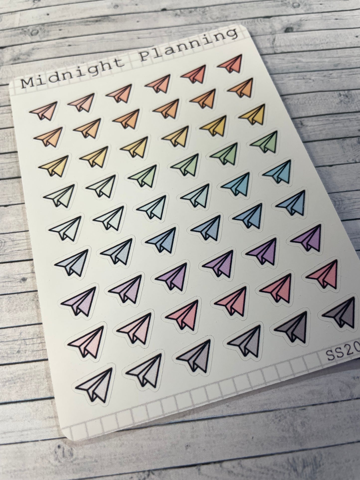 Paper Airplane Bullet Points Sticker Sheet