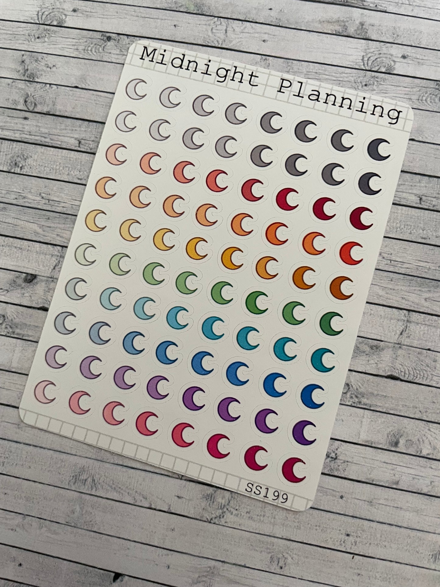 Moon Bullet Points Sticker Sheet