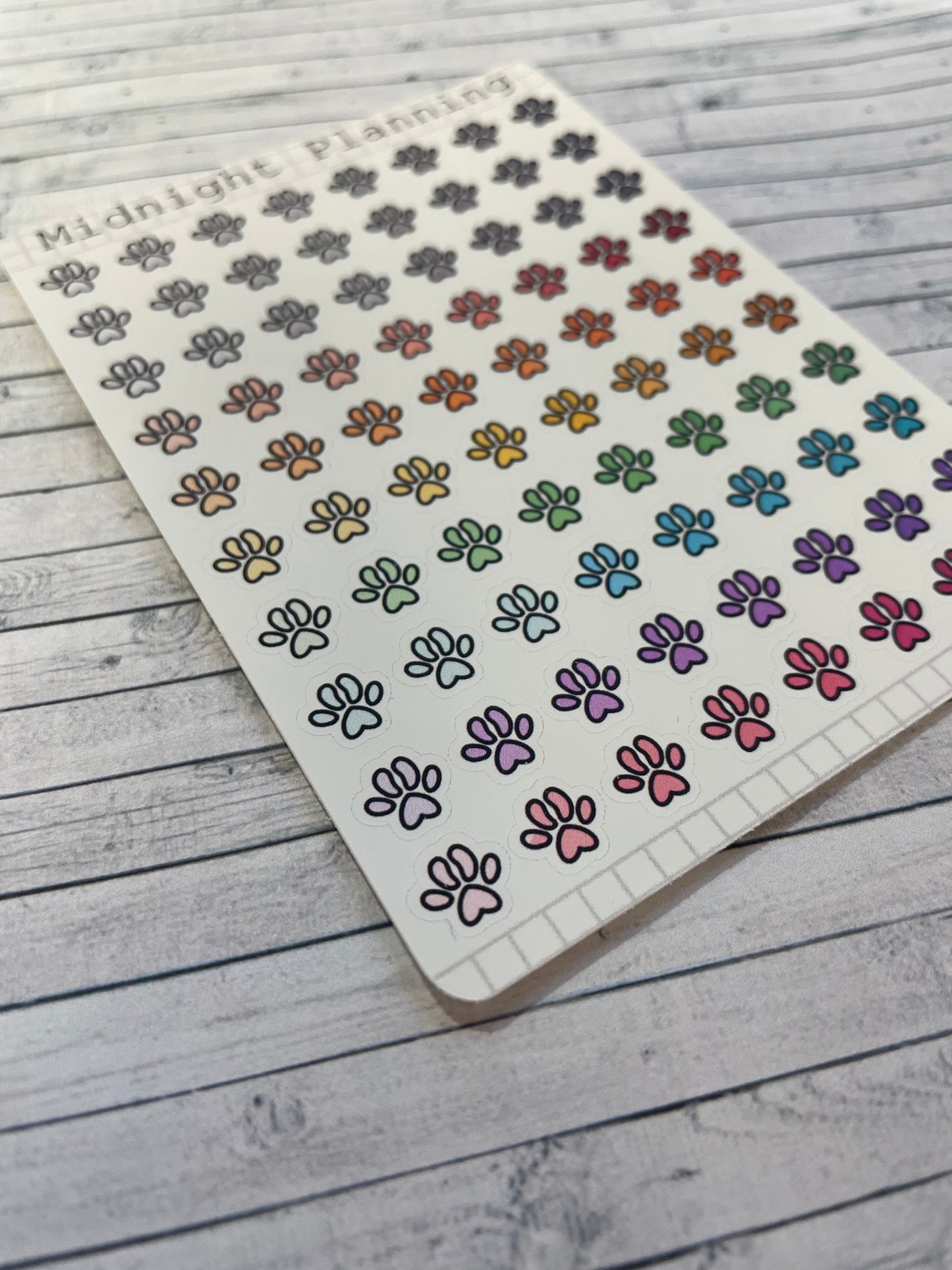 Paw Print Bullet Points Sticker Sheet
