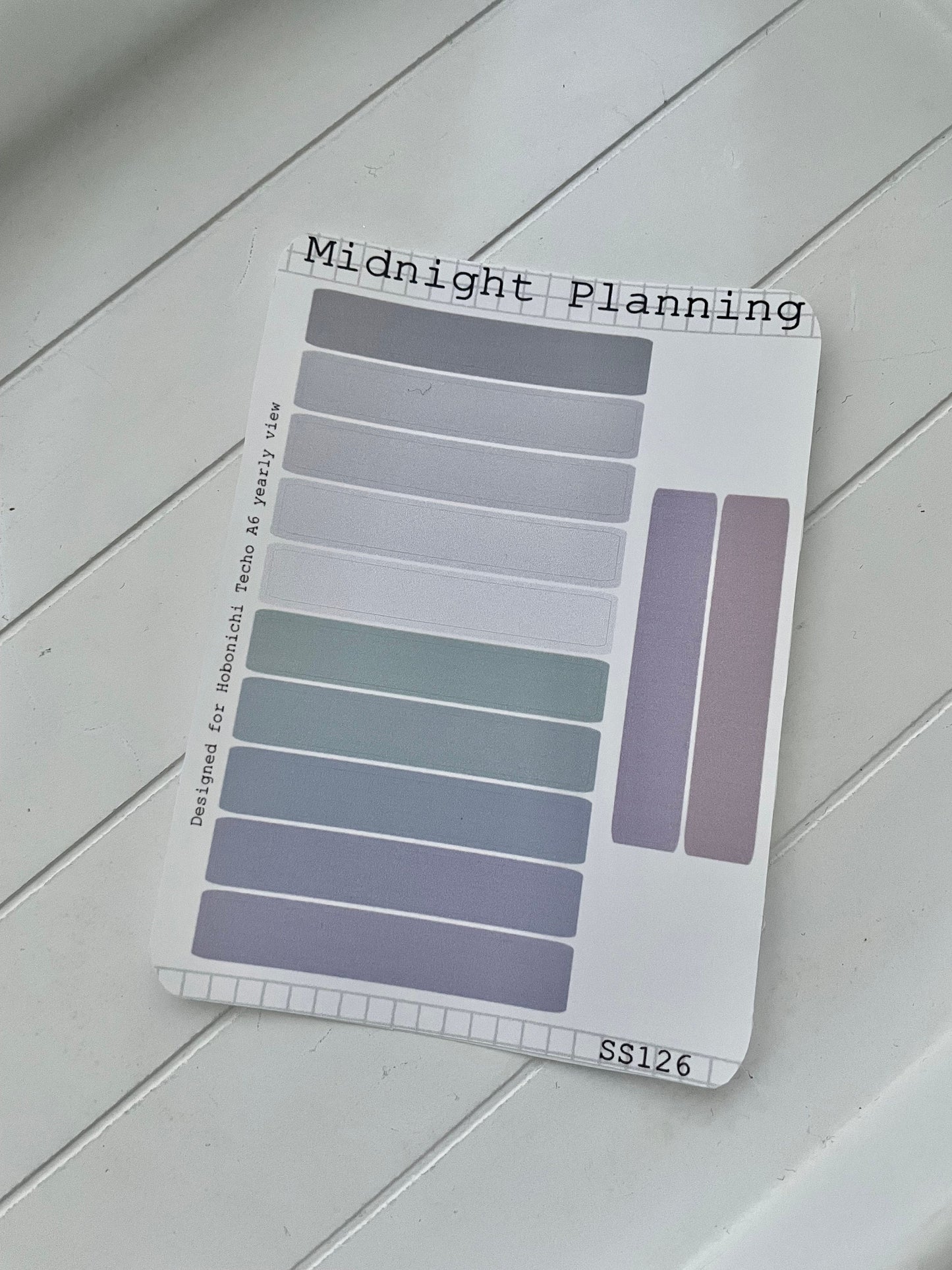 Boxes designed for Hobonichi Techo A6 Yearly View, Functional and Handmade Planner Sticker Sheets