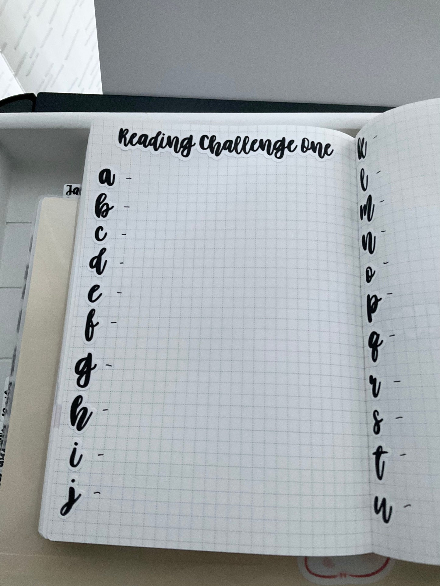 Reading Challenge Page Titles in Font Six, Functional and Handmade Planner Sticker