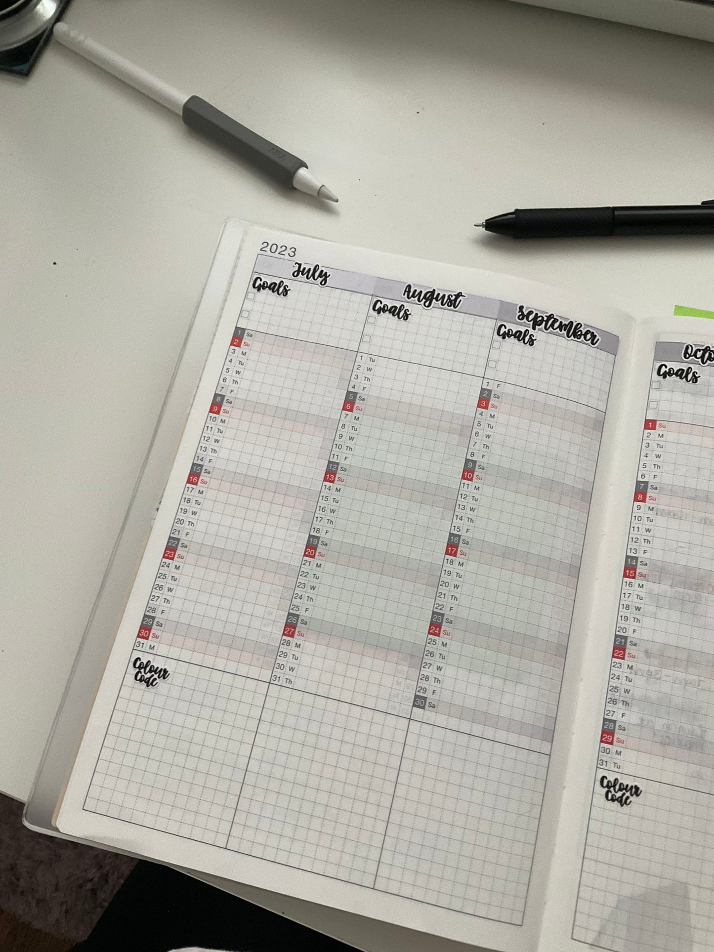 Boxes designed for Hobonichi Cousin A5 Yearly View, Functional and Handmade Planner Sticker Sheets