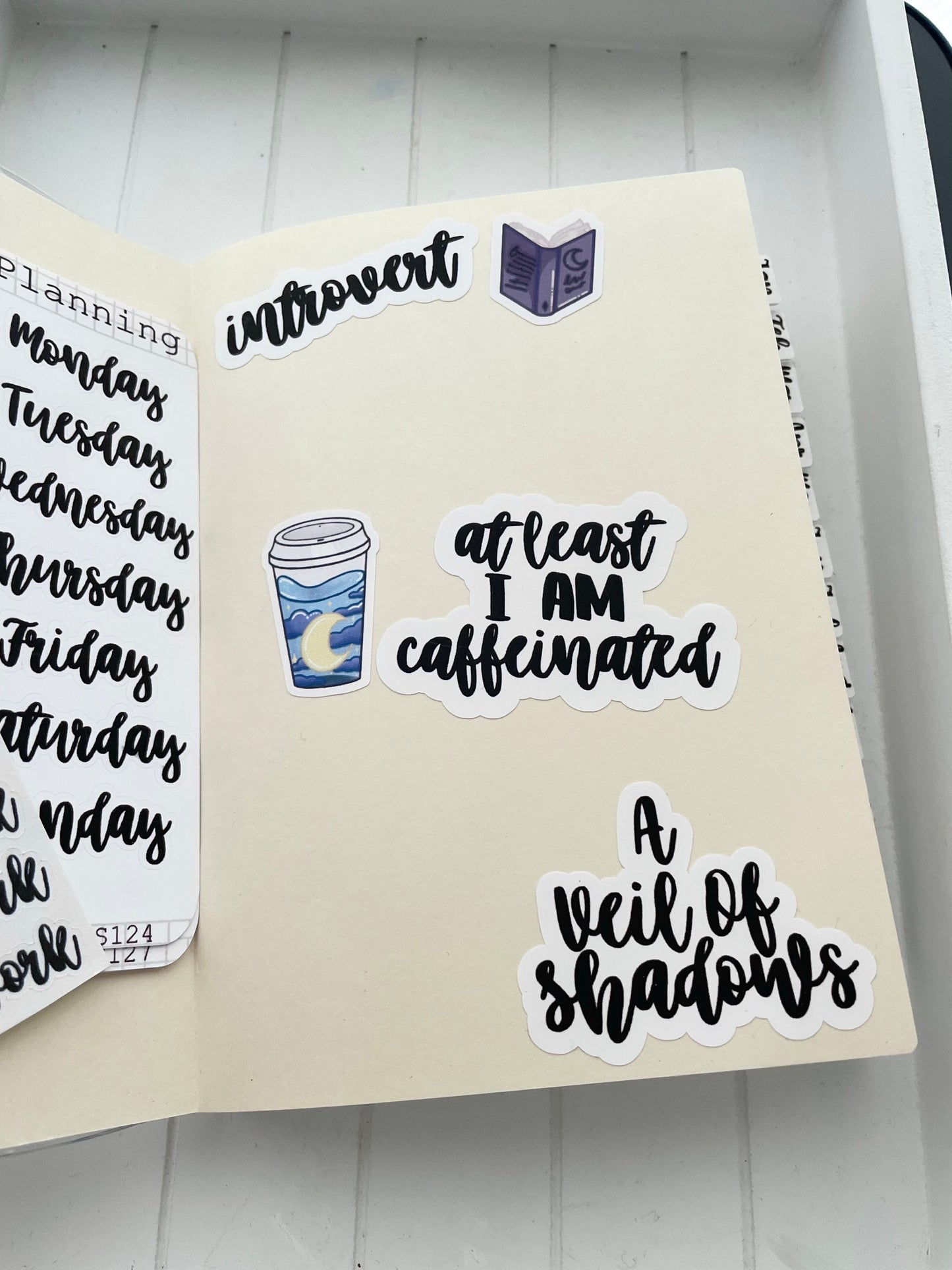 Introvert in Font Six, Functional and Handmade Planner Die Cut Sticker