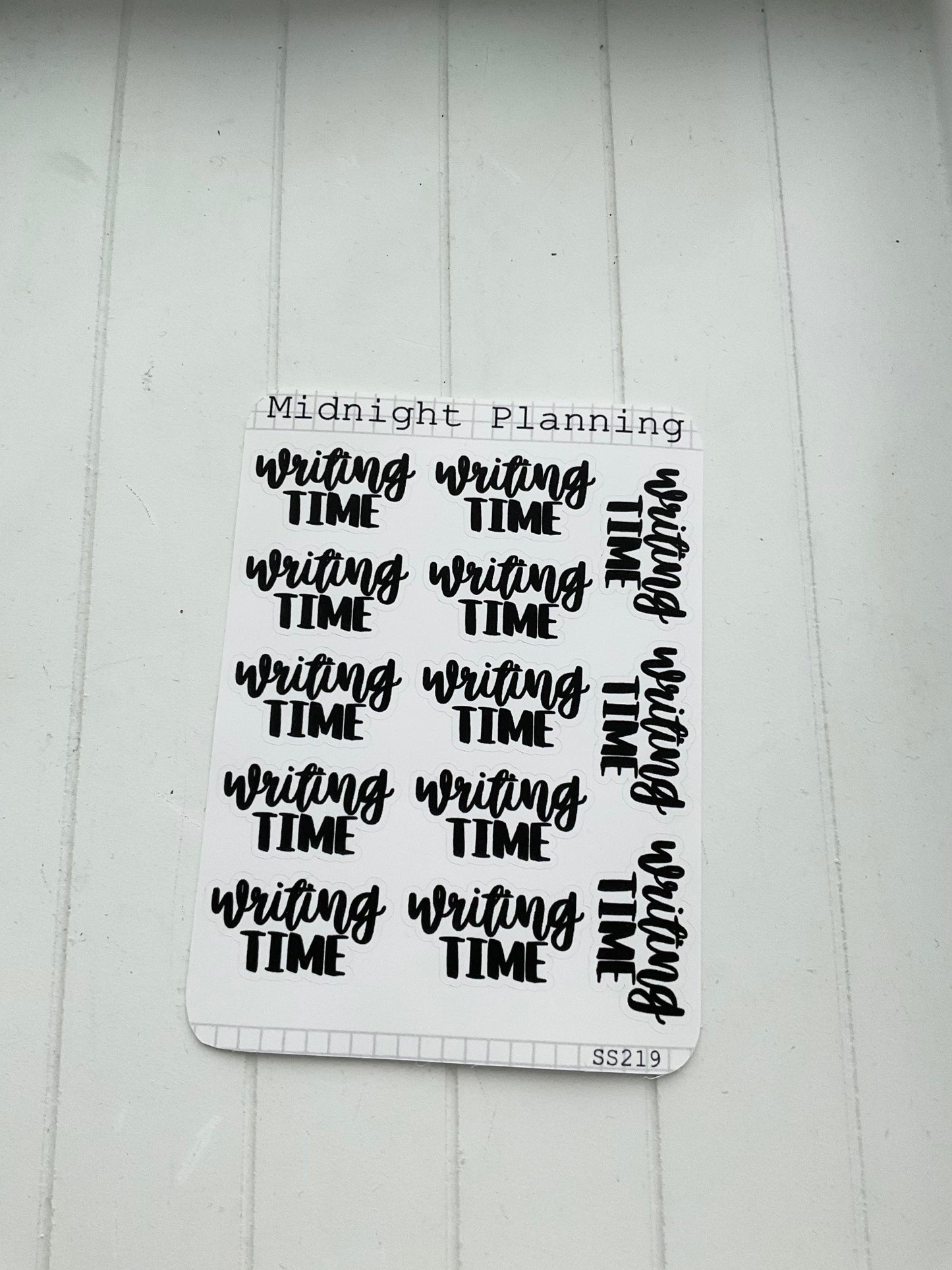 Writing Time, Script Allocators and Titles That Are Functional and Handmade Sticker Sheets