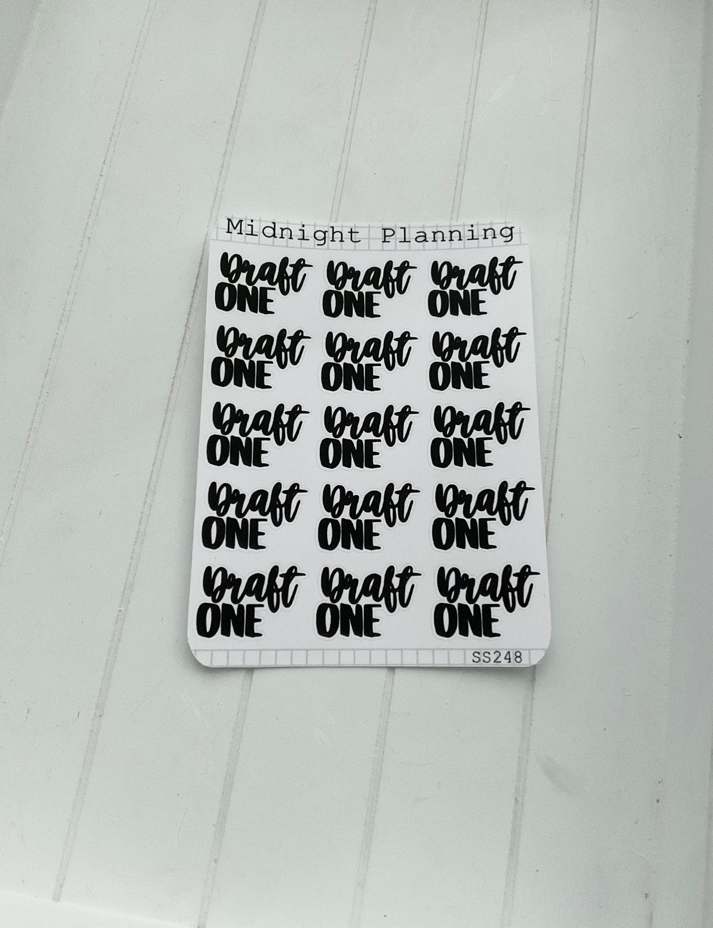 Draft One, Two and Three, Writer and Author Inspired, Script Allocators and Titles That Are Functional and Handmade Planner Sticker Sheets