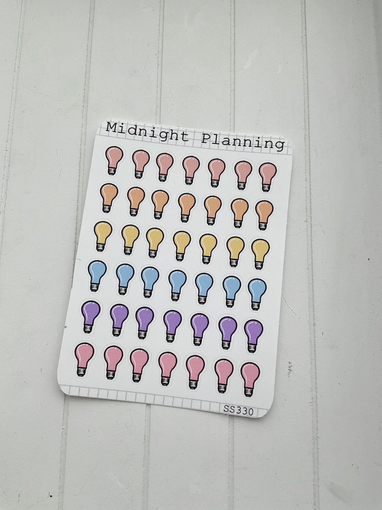Light Bulb, Brainstorm, idea Stickers, That Are Functional and Handmade Planner Sticker Sheets