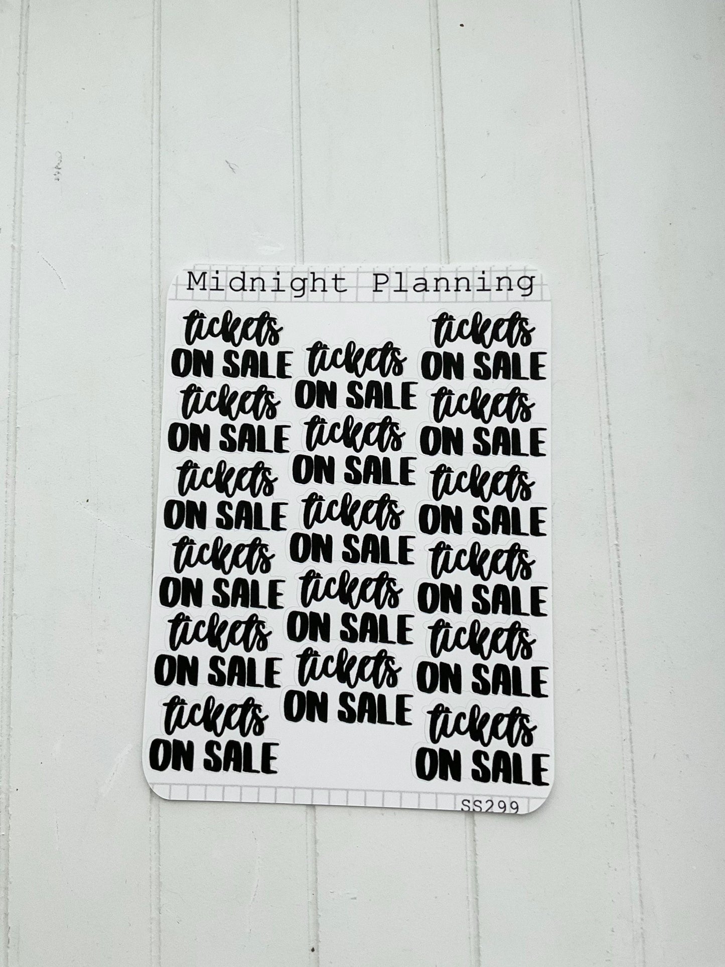 Tickets on Sale, Script Allocators and Titles That Are Functional and Handmade Planner Sticker Sheets