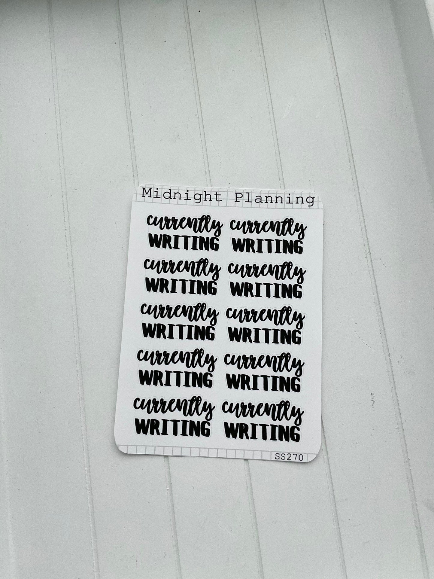 Currently Writing, Writer and Author Inspired, Script Allocators and Titles That Are Functional and Handmade Planner Sticker Sheets