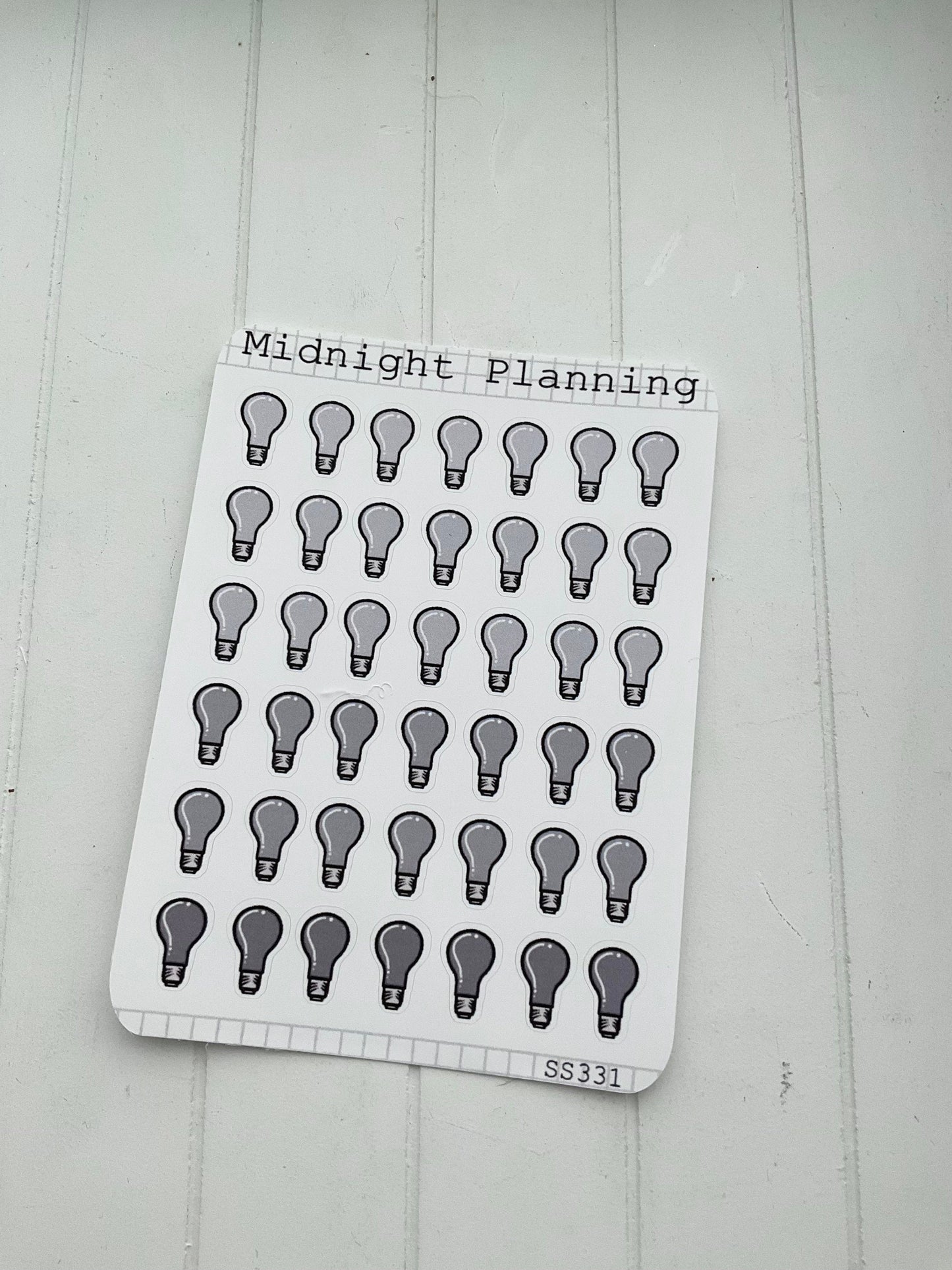 Light Bulb, Brainstorm, idea Stickers, That Are Functional and Handmade Planner Sticker Sheets