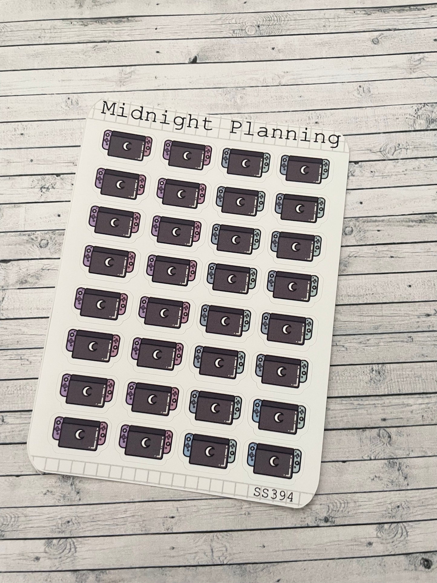 Switch inspired, Gaming Console, Functional and Handmade Planner Sticker Sheets