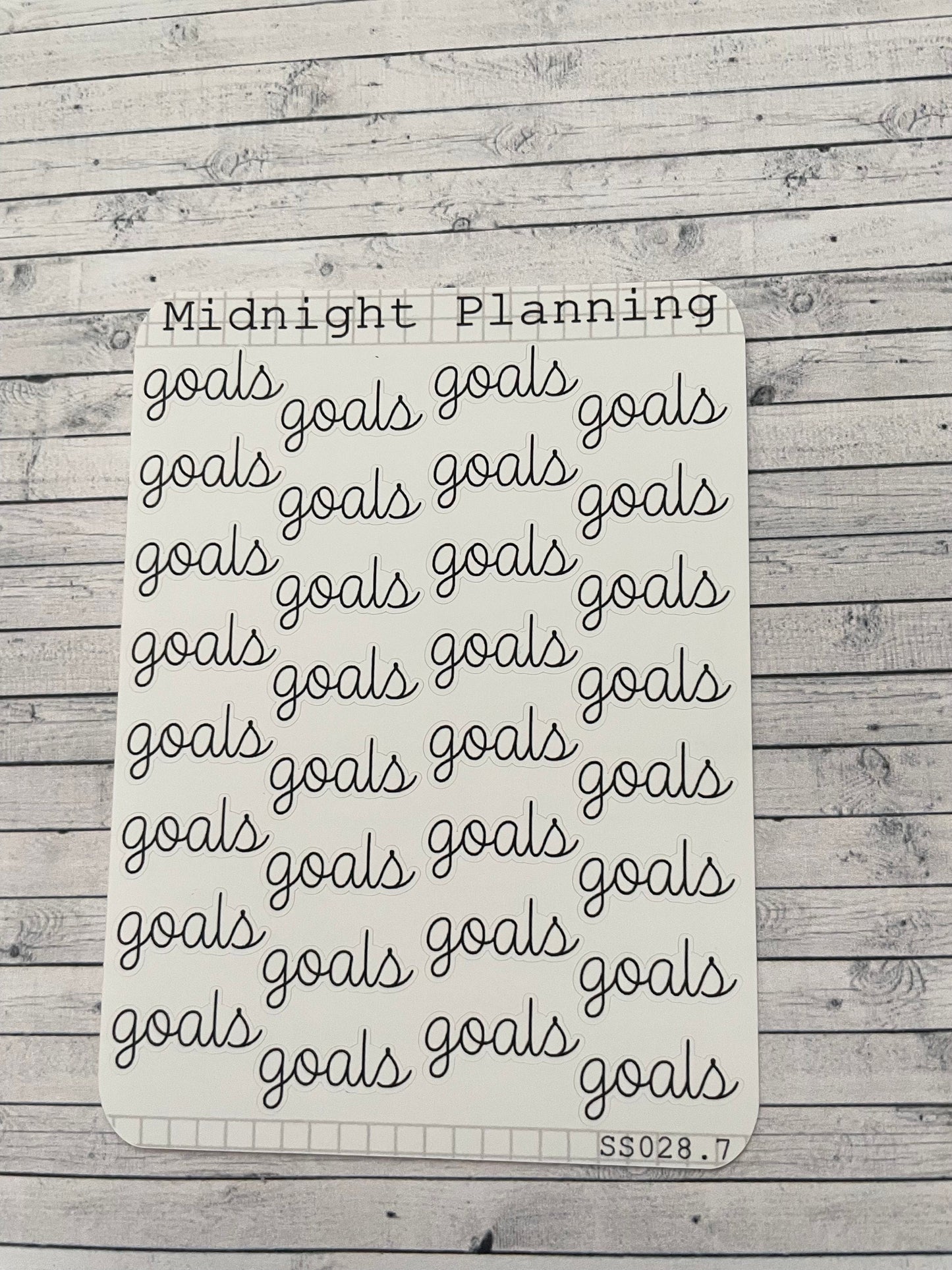 Goals Scripts, Functional and Handmade Planner Sticker Sheets