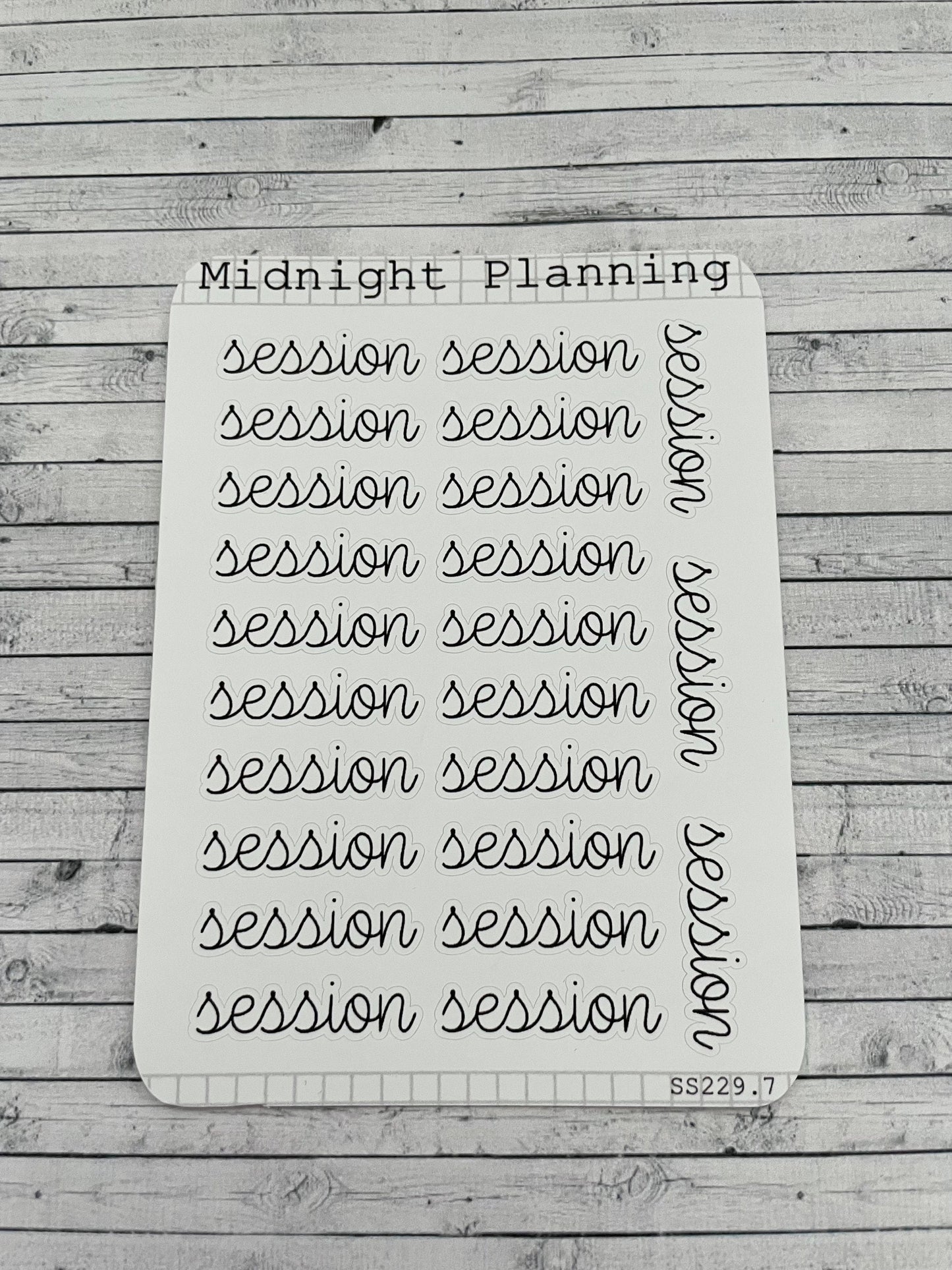 Session Scripts, Functional and Handmade Planner Sticker Sheets