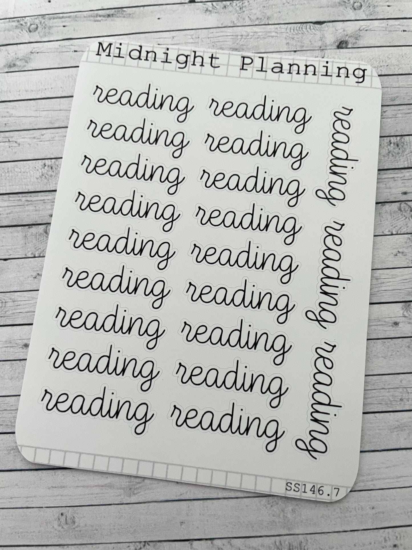 Reading Scripts, Functional and Handmade Planner Sticker Sheets