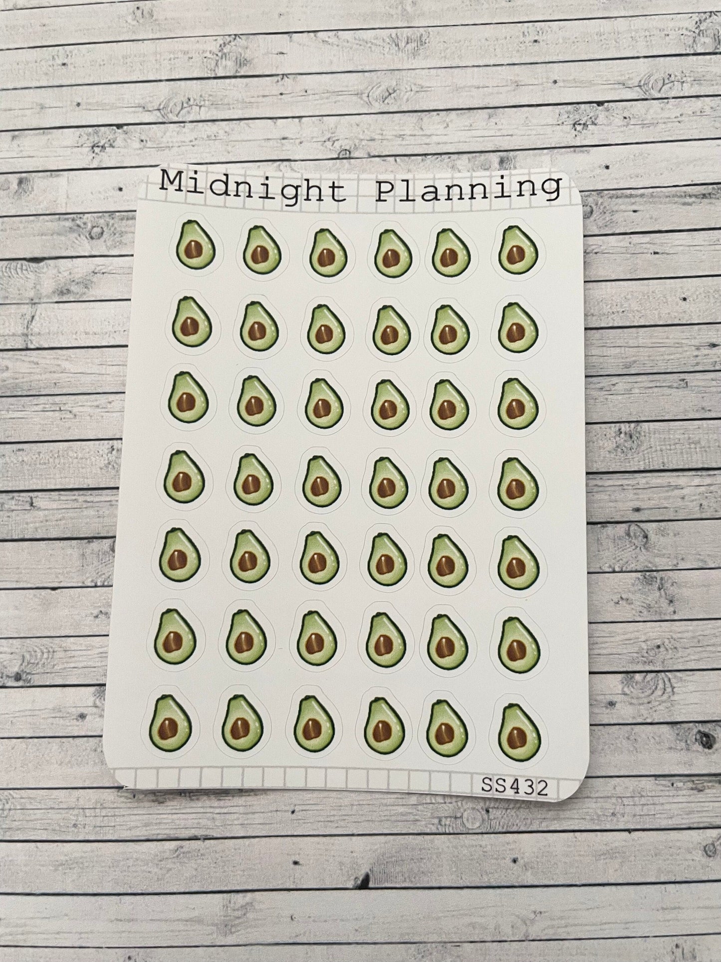 Avocado Bullet Points Sticker Sheet