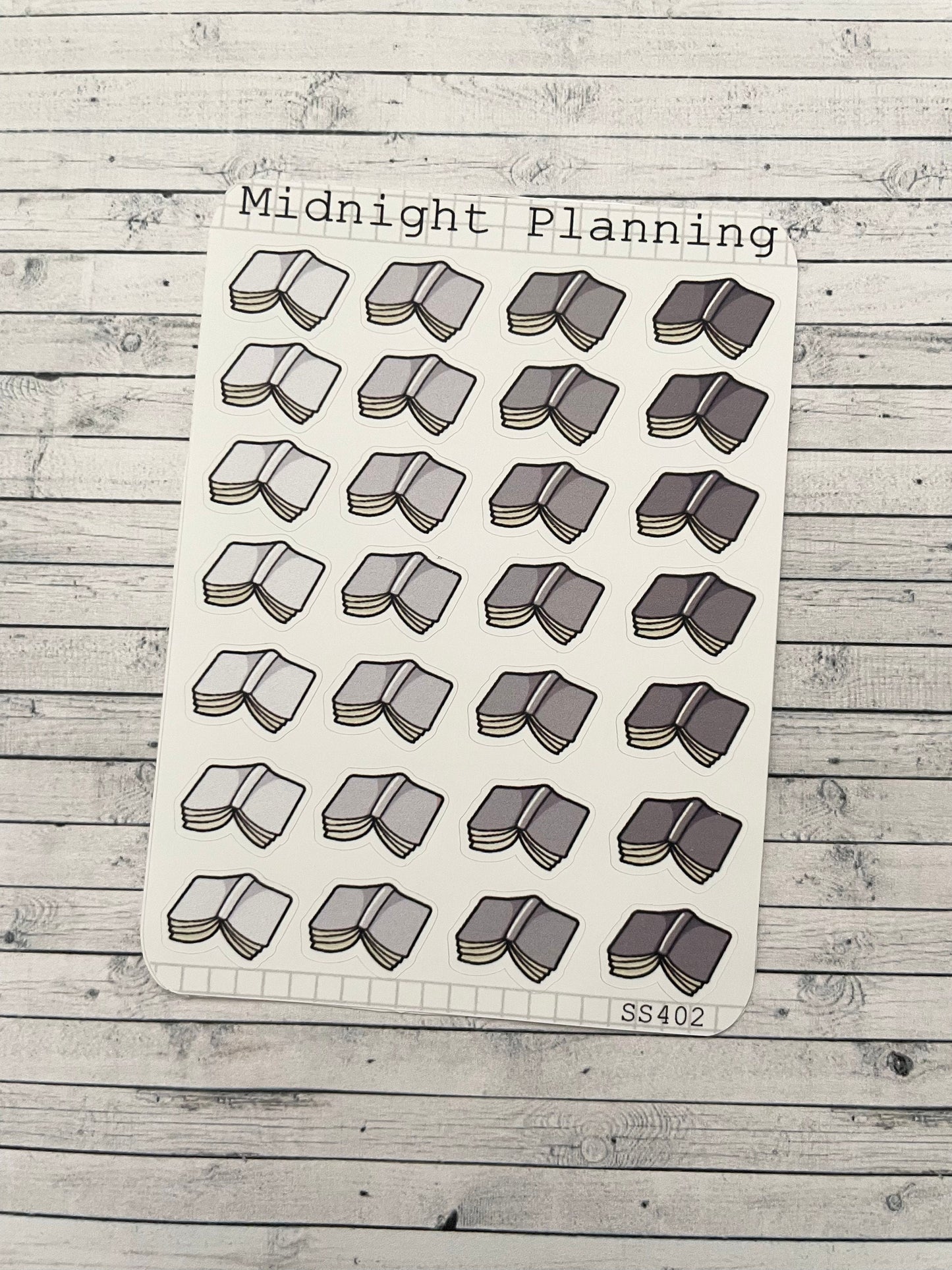 Open Flat Book, Functional and Handmade Planner Sticker Sheets
