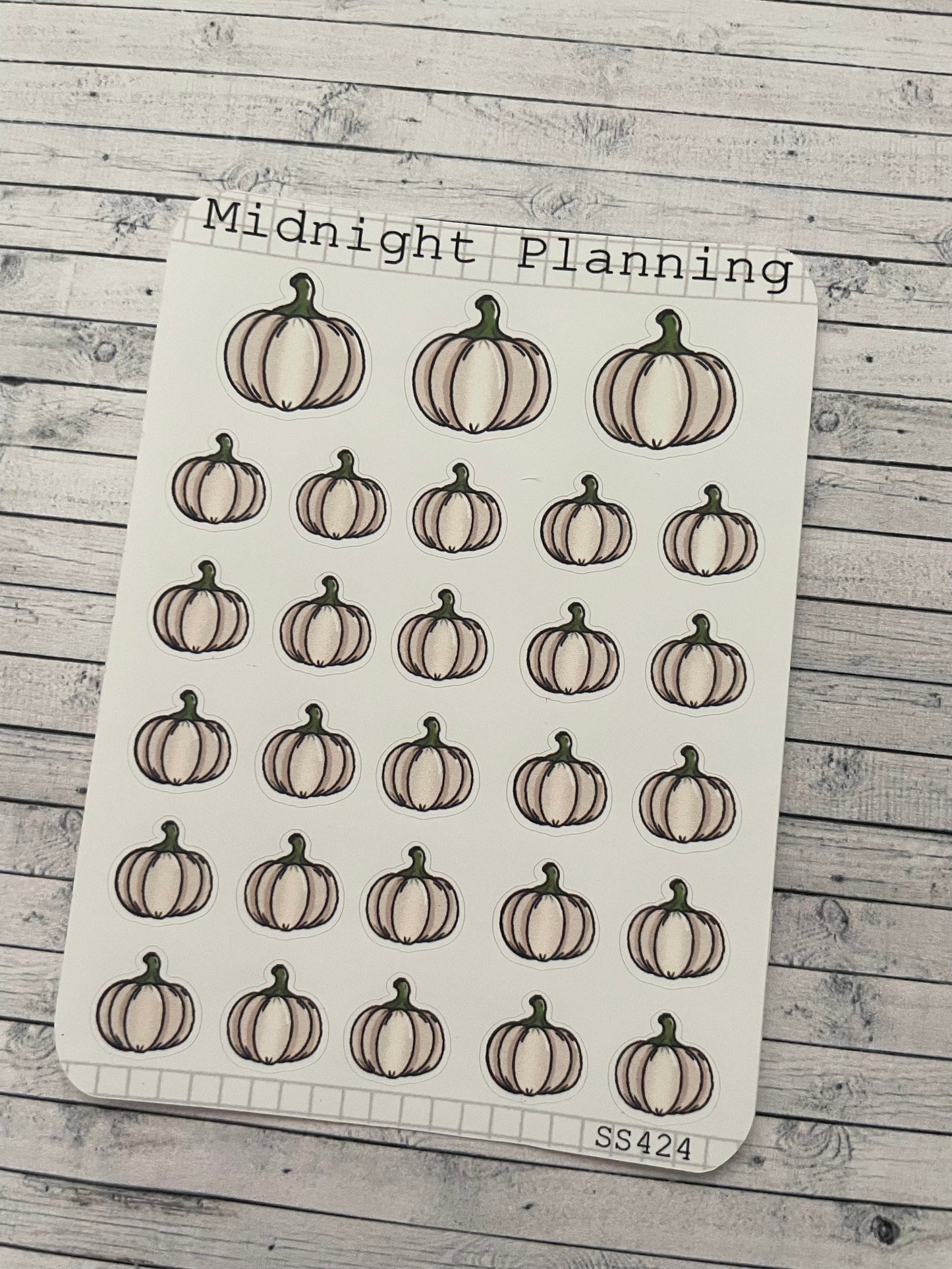 Pumpkin, Functional and Handmade Planner Sticker Sheets