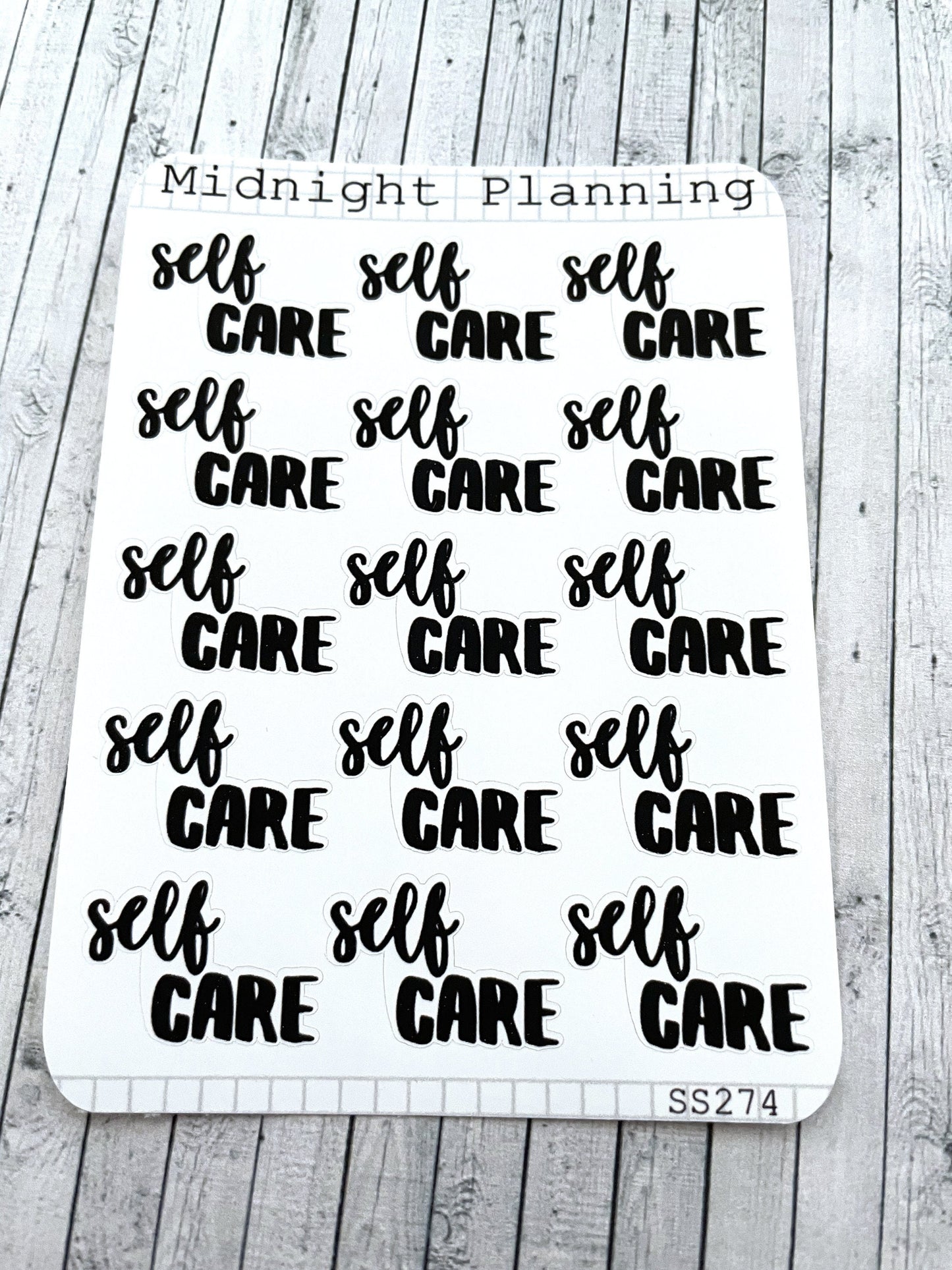 Self Care, Script Allocators and Titles That Are Functional and Handmade Planner Sticker Sheets
