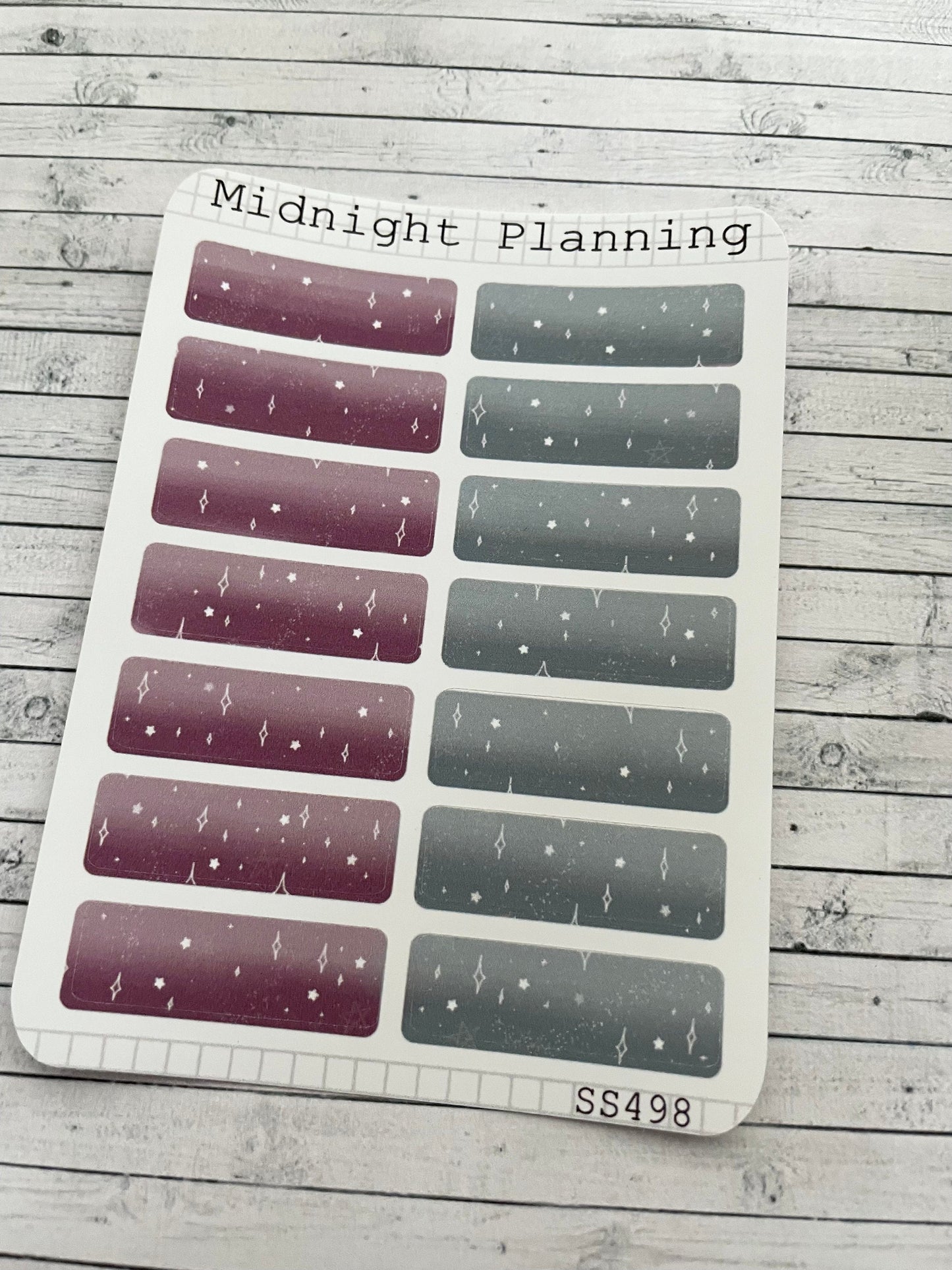 Star themed Box Stickers, Functional and Handmade Planner Sticker Sheets