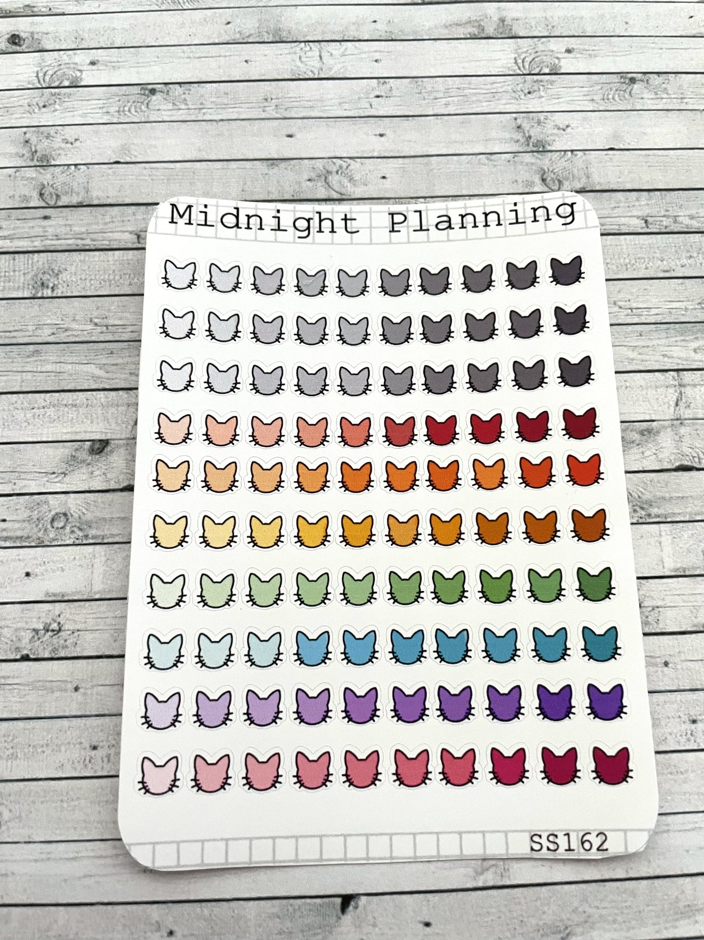 Cat Head Bullet Points Sticker Sheet