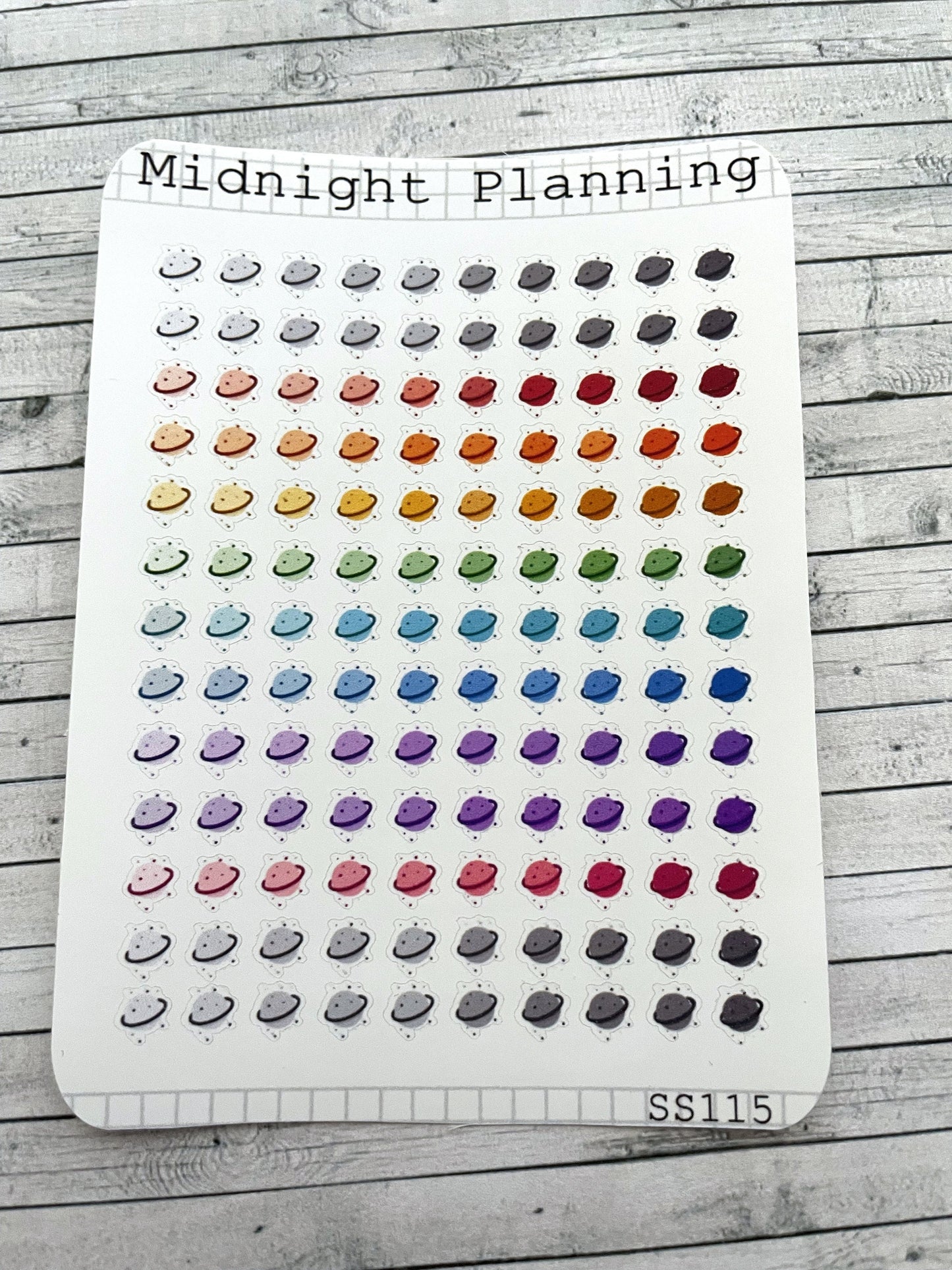 Planet Bullet Point Sticker Sheet