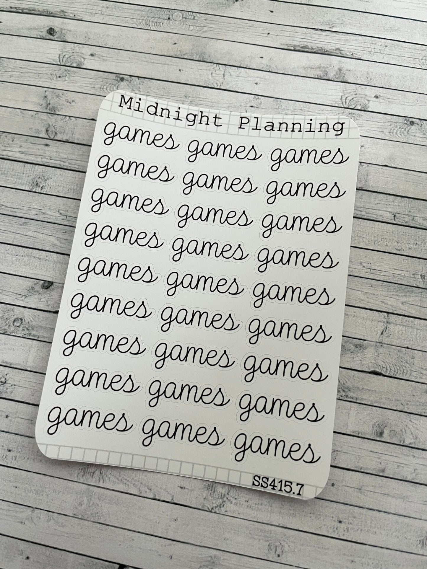 Games Scripts, Functional and Handmade Planner Sticker Sheets