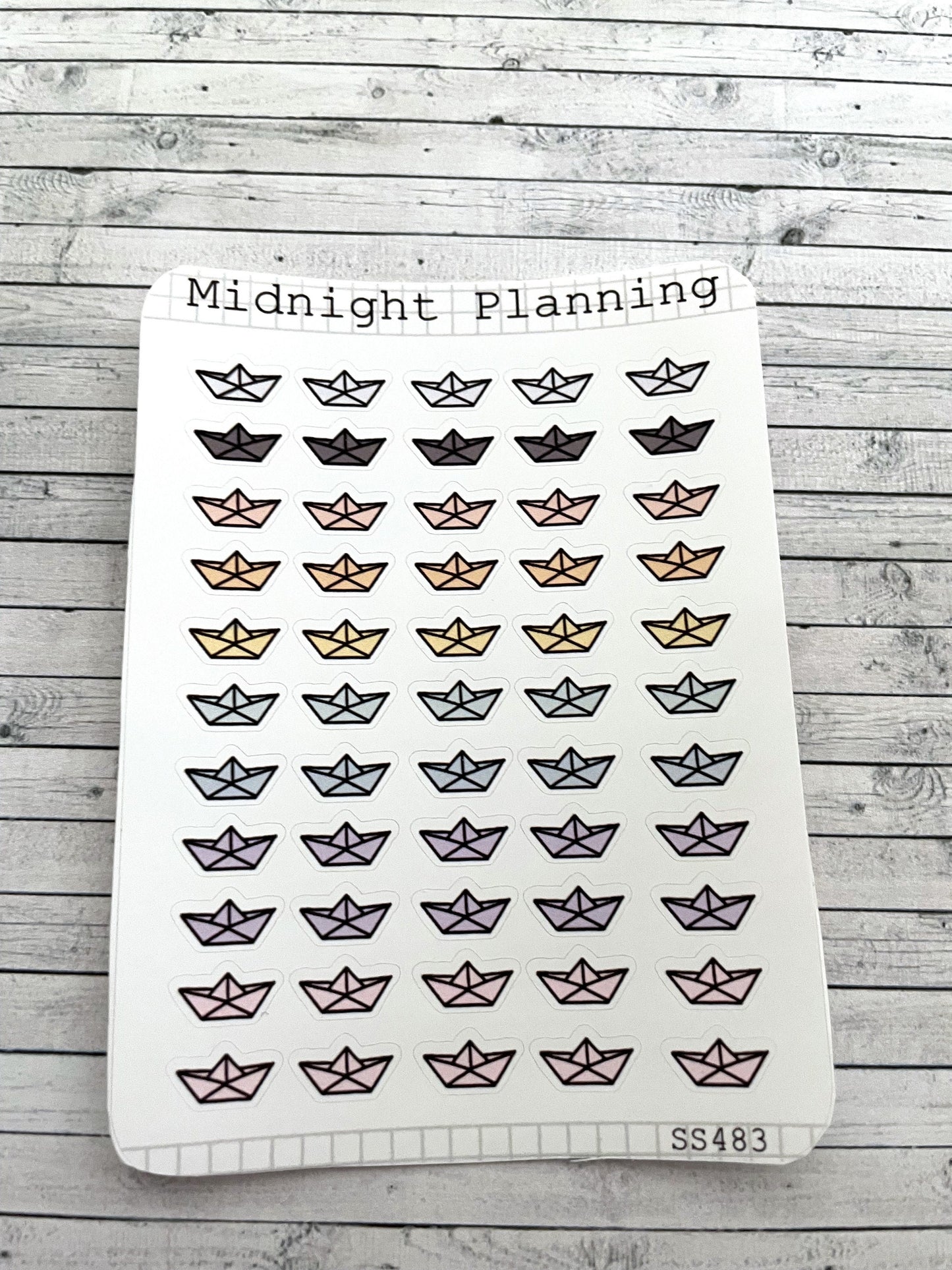 Paper Boat Bullet Points Sticker Sheet