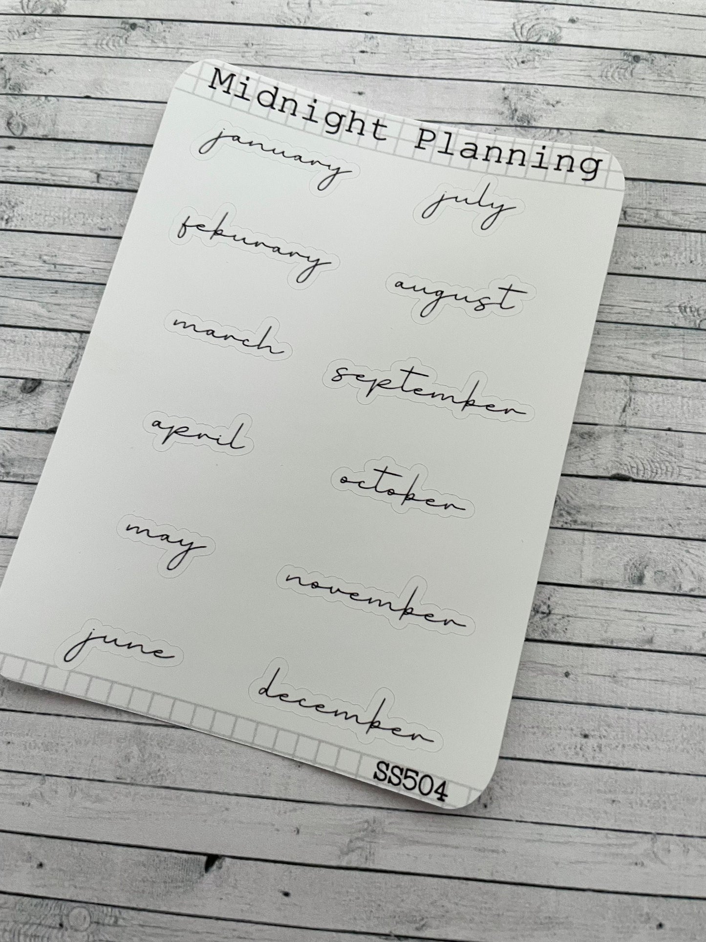 Monthly Labels In Font Fourteen, Functional and Handmade Planner Sticker Sheets