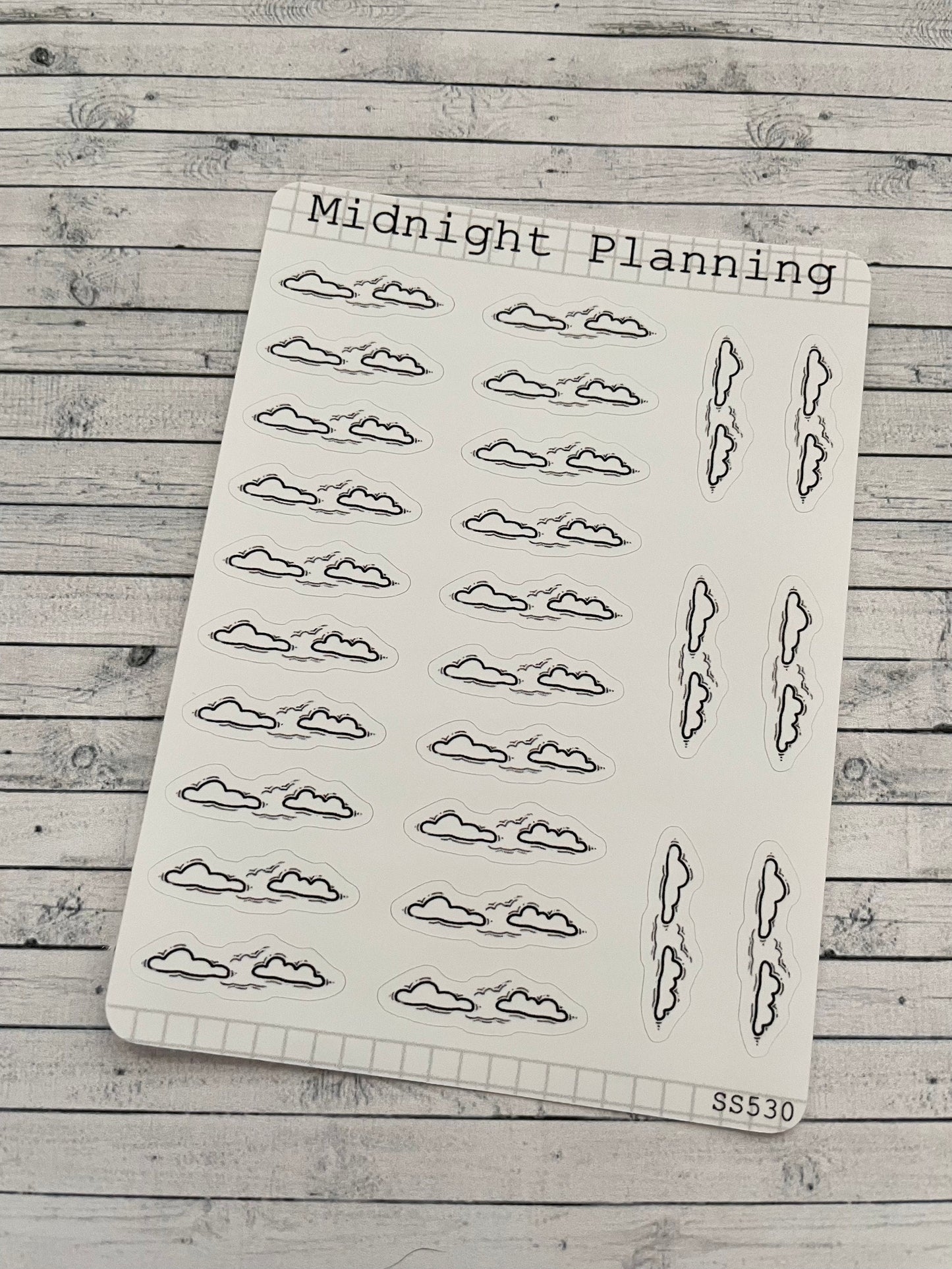 Cloud Separator, Functional and Handmade Planner Sticker Sheets