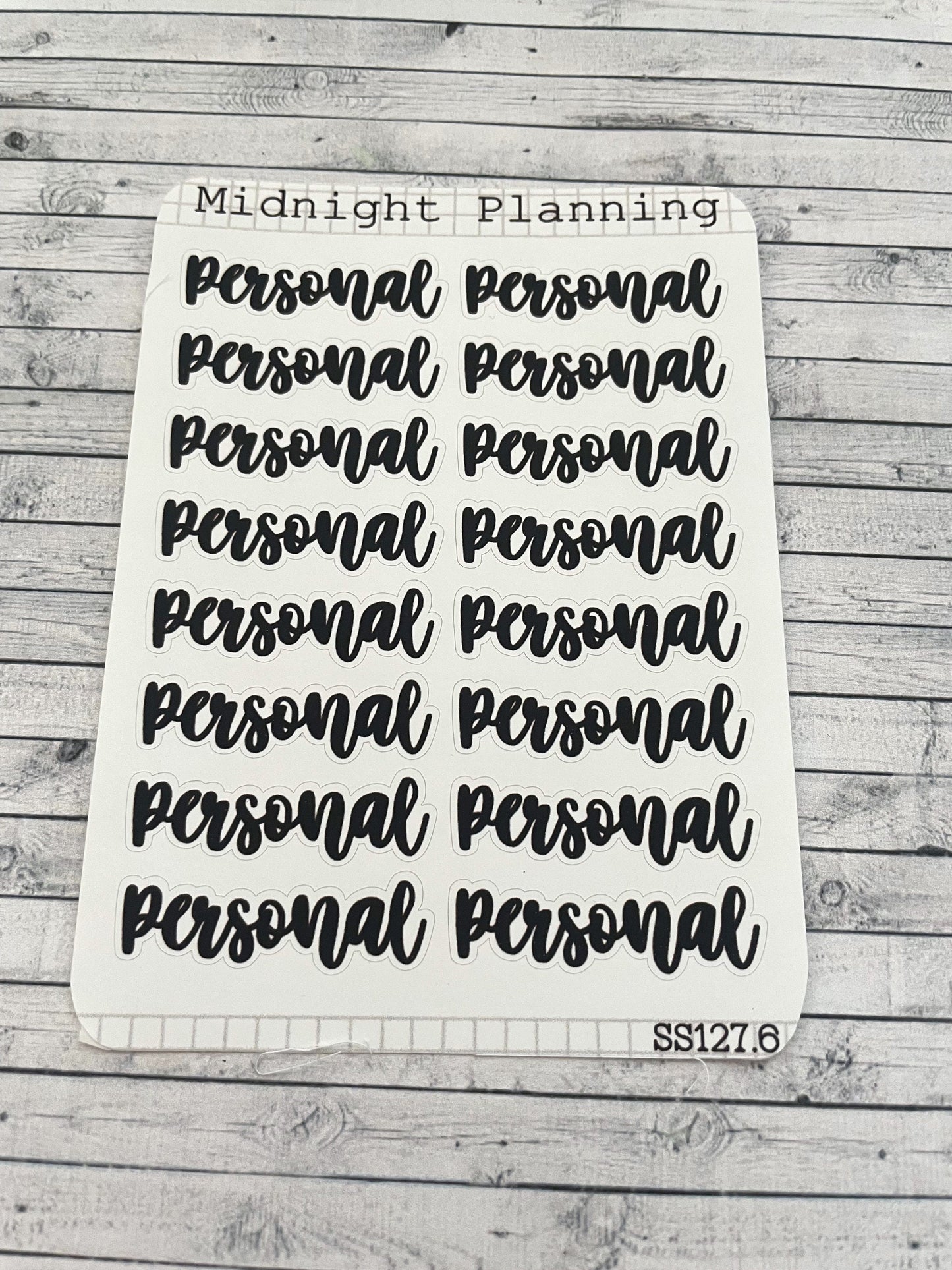 To do List Labels In Font Six, Personal List, Functional and Handmade Planner Sticker Sheets