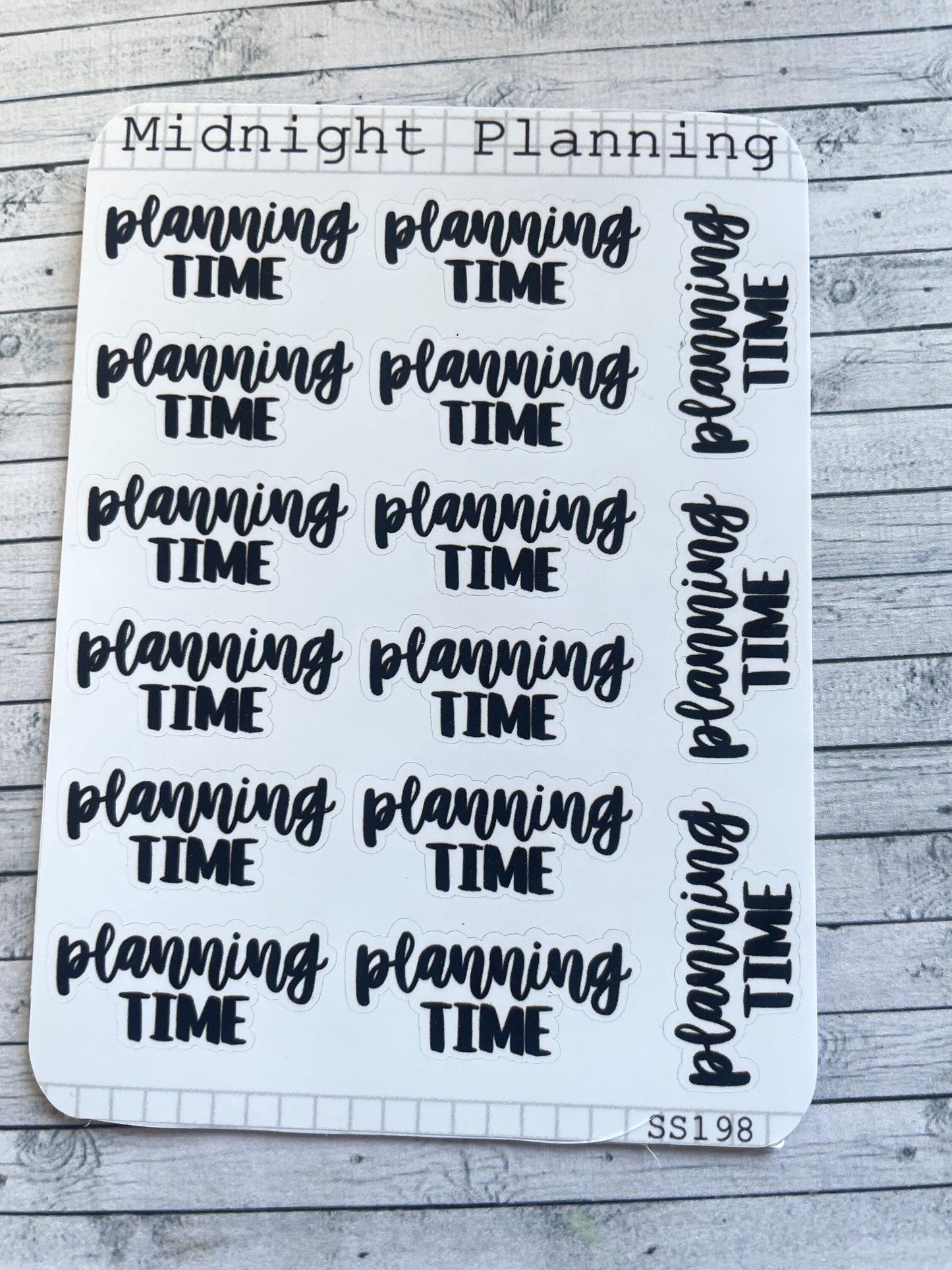 Planning Time, Script Allocators and Titles That Are Functional and Handmade Planner Sticker Sheets