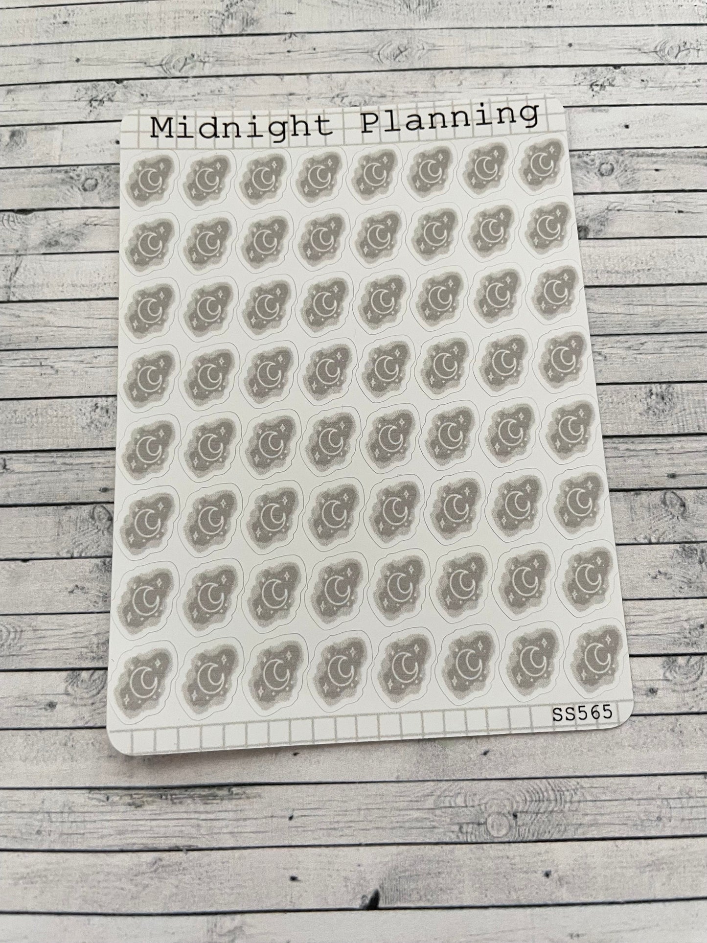 Star and Moon Cluster Bullet Points Sticker Sheet