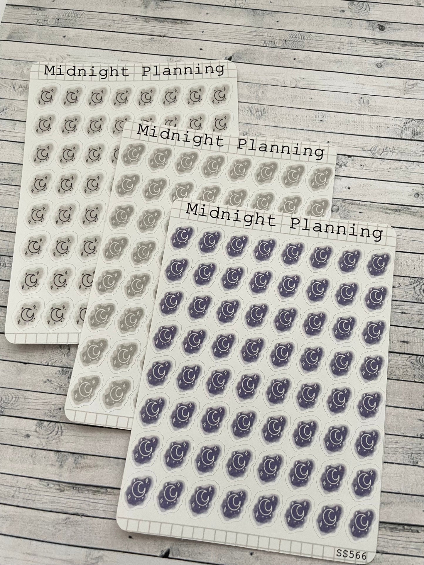 Star and Moon Cluster Bullet Points Sticker Sheet