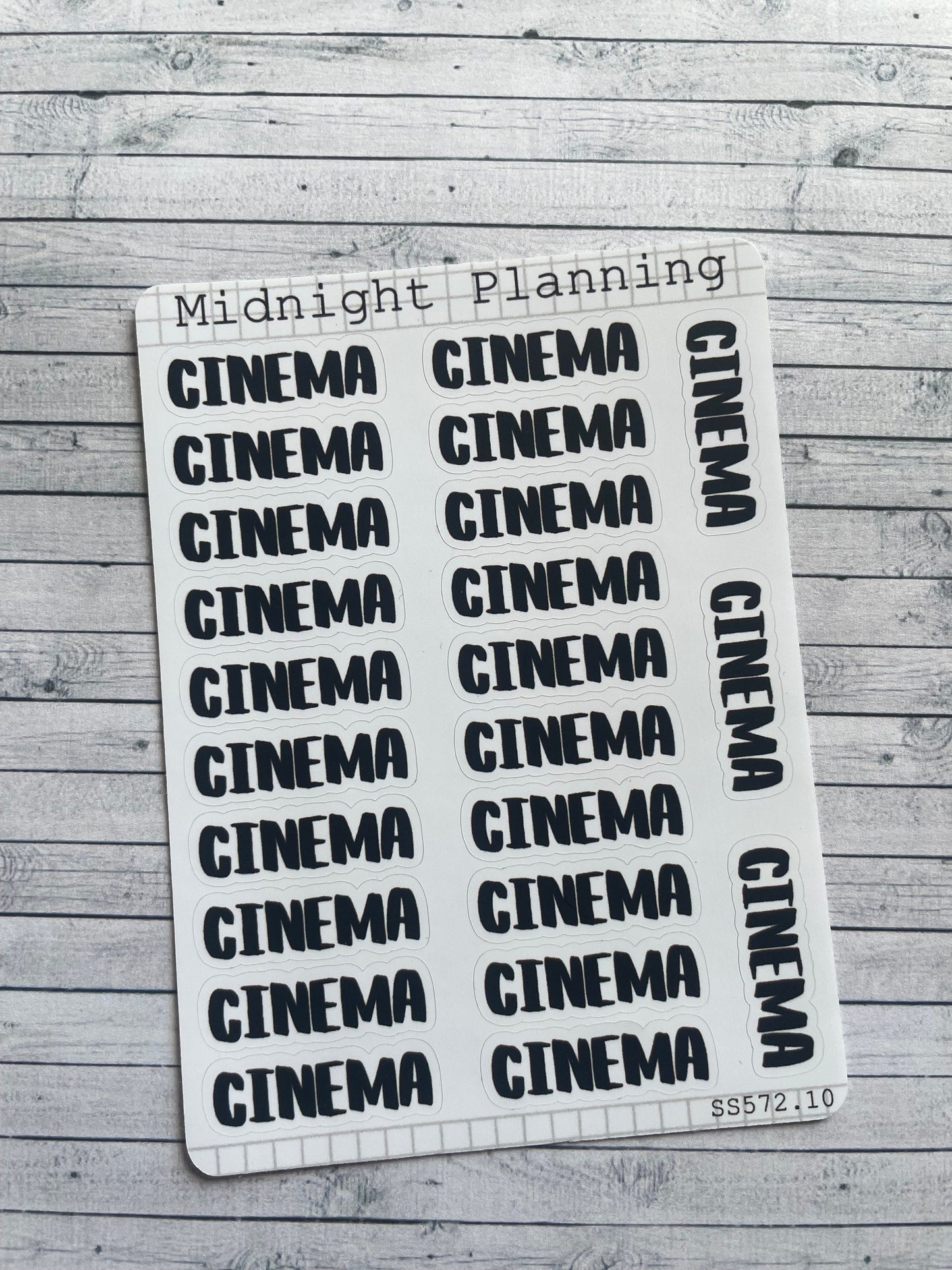 Cinema, Script, Titles That Are Functional and Handmade Planner Sticker Sheets