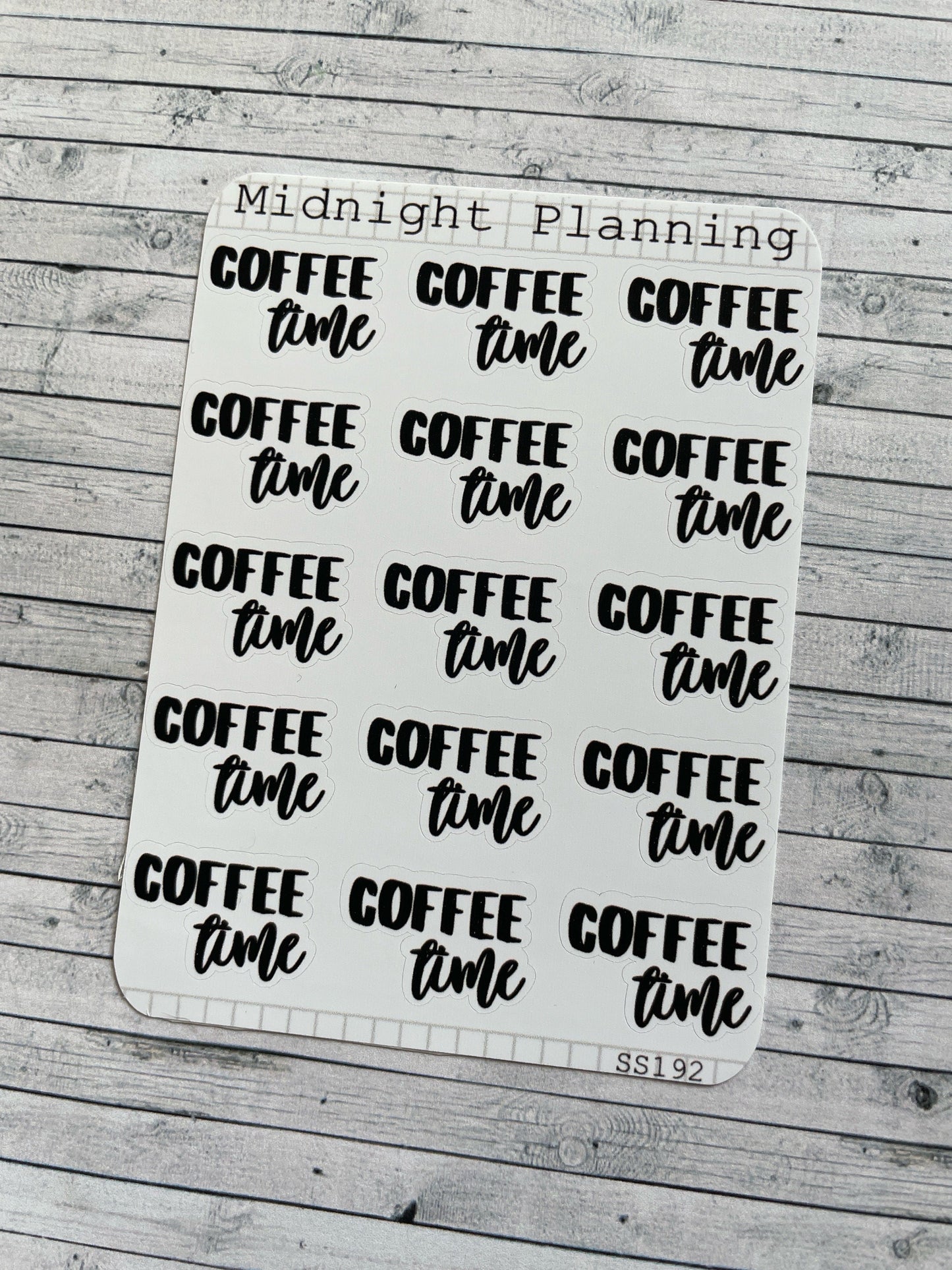 Coffee Time, Script Allocators and Titles That Are Functional and Handmade Planner Sticker Sheets