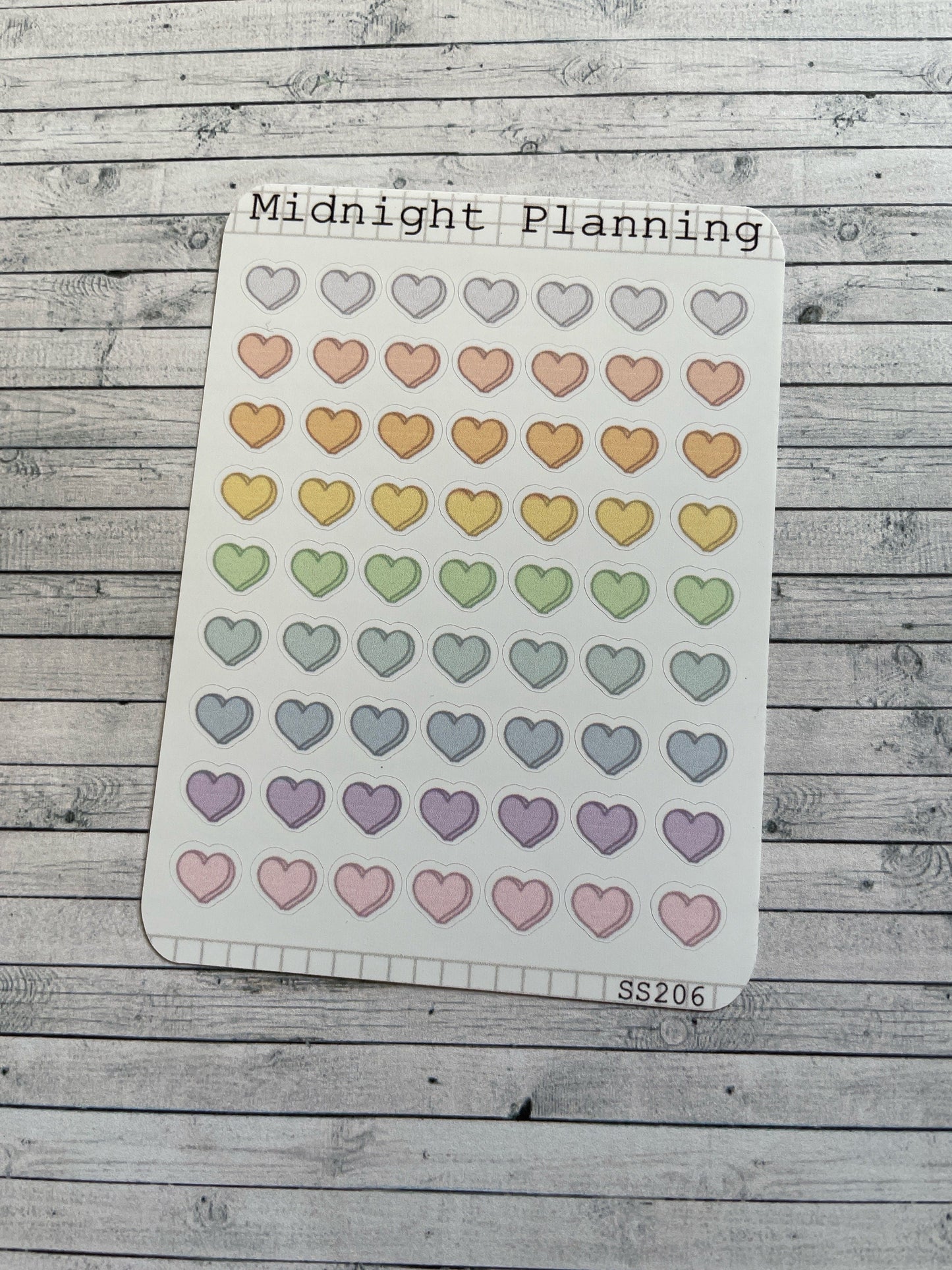 Love Heart Bullet Points Sticker Sheet
