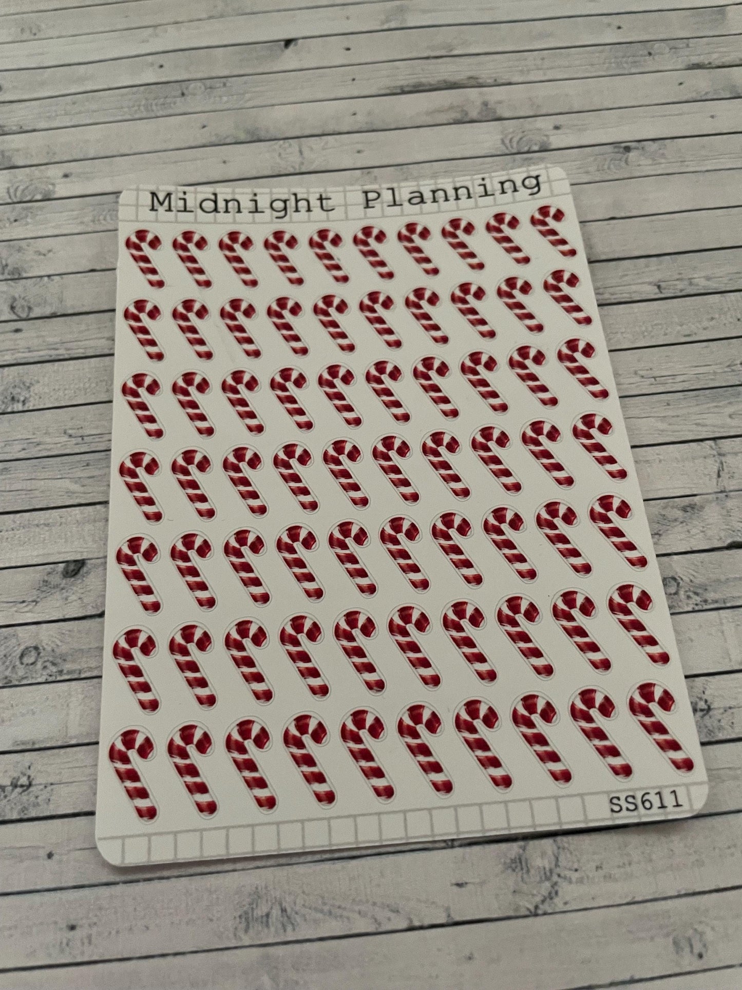 Candy Cane Bullet Points Sticker Sheet