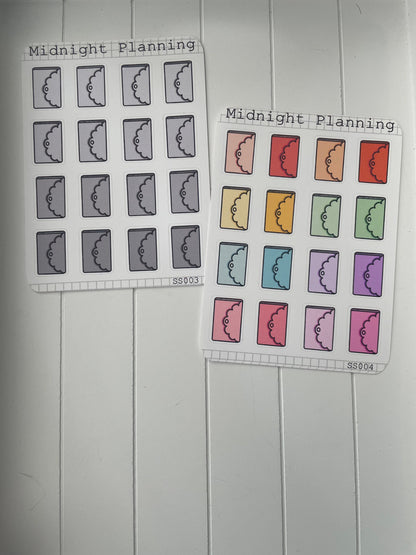 Planner Sticker Sheet - 16 Large Planner Stickers, Functional and Handmade Stickers
