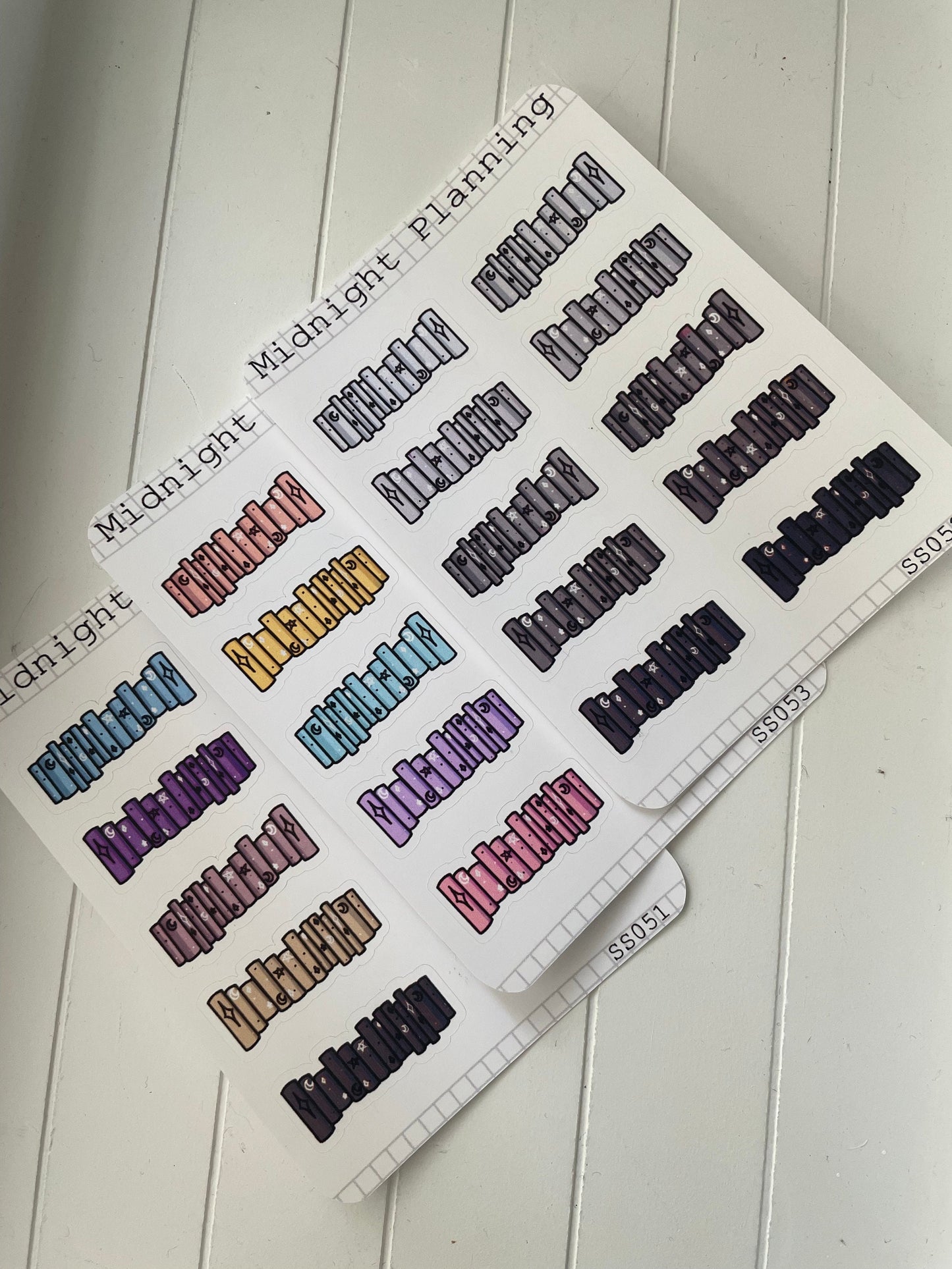 Bookish Stack Stickers, Functional and Handmade Planner Sticker Sheets