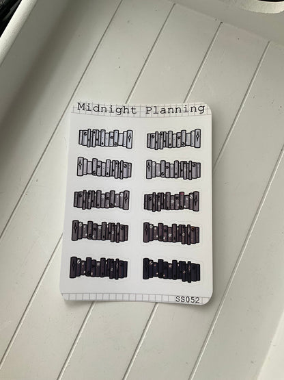 Bookish Stack Stickers, Functional and Handmade Planner Sticker Sheets