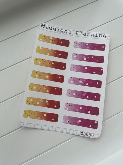 Starry Banners Box Stickers