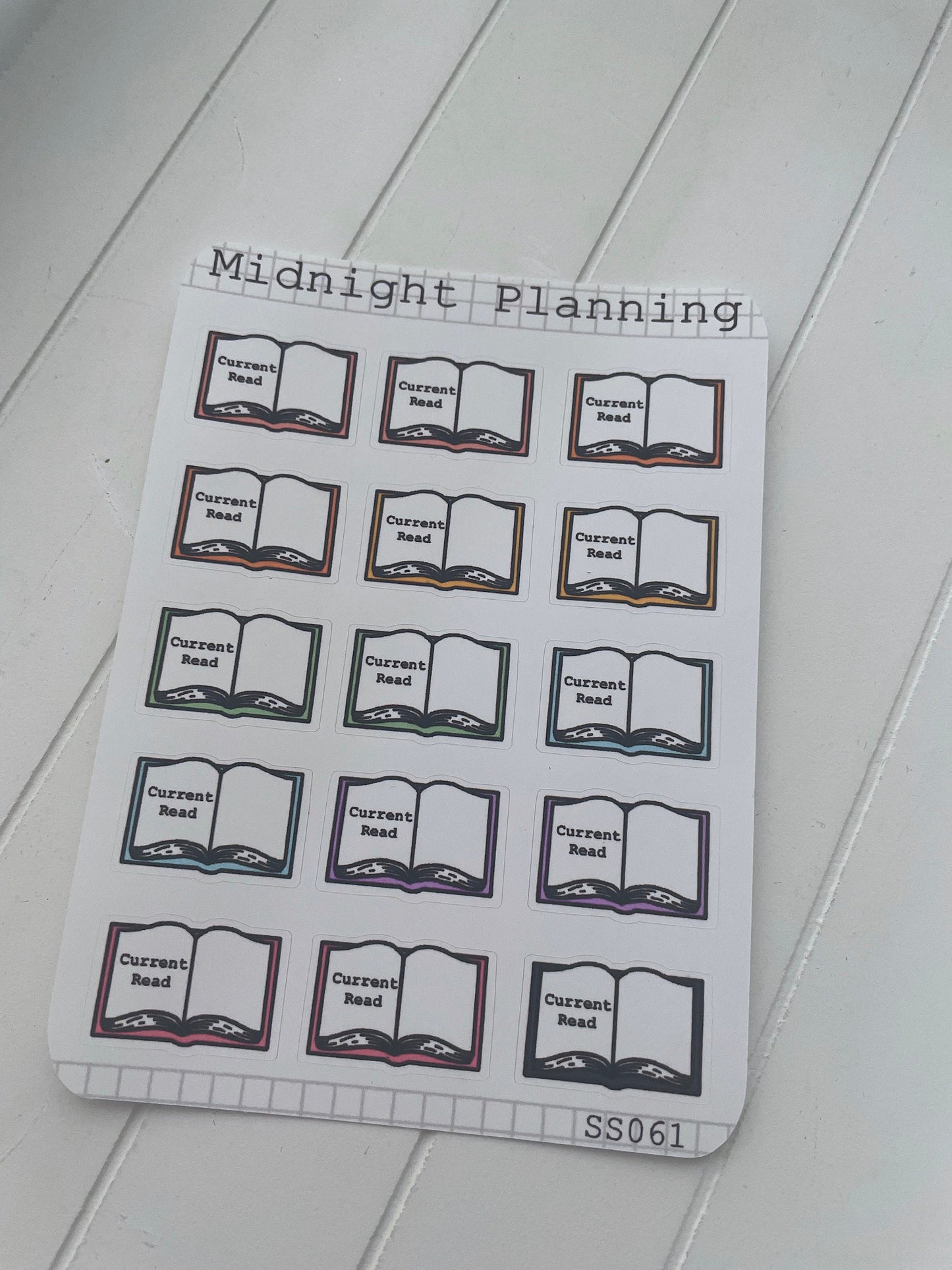 Open Book Reading Tracker Stickers