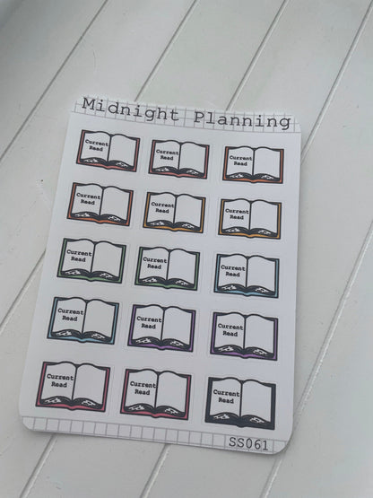 Open Book Reading Tracker Stickers