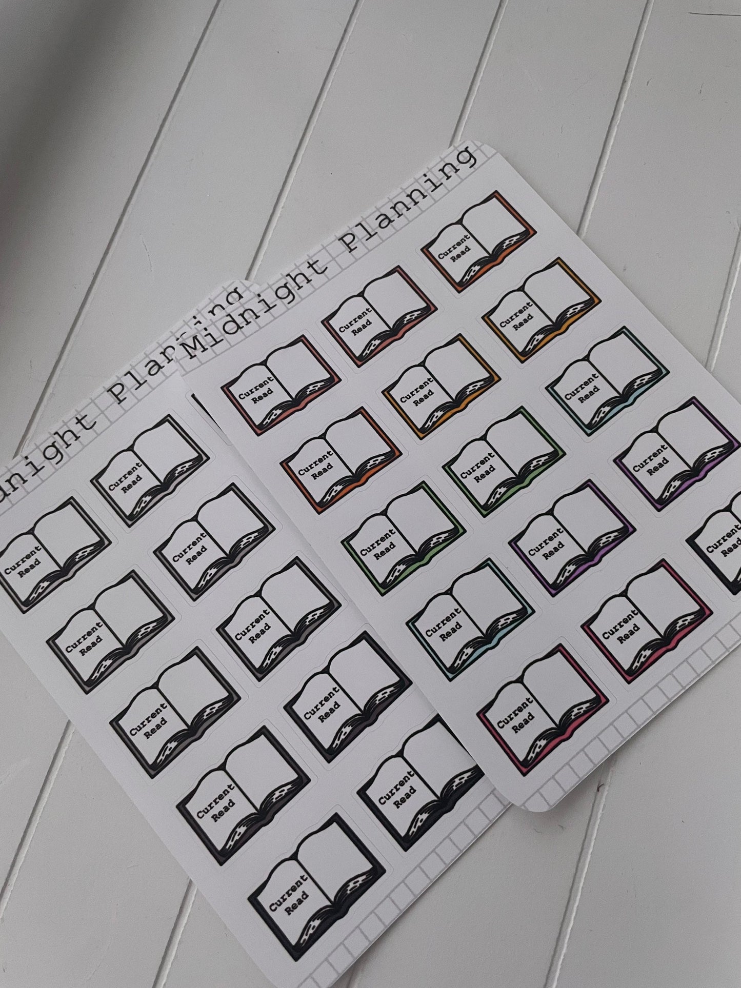 Open Book Reading Tracker Stickers