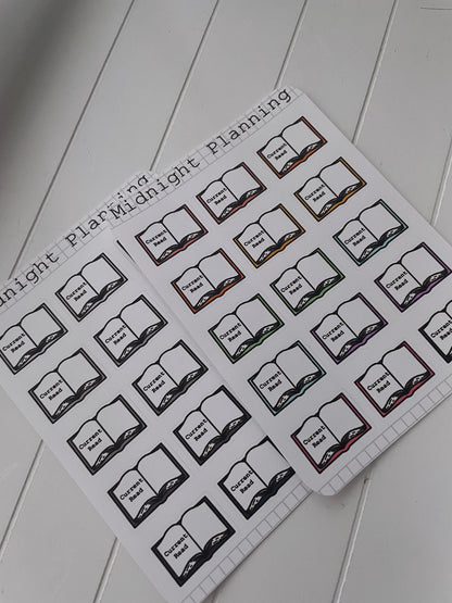 Open Book Reading Tracker Stickers