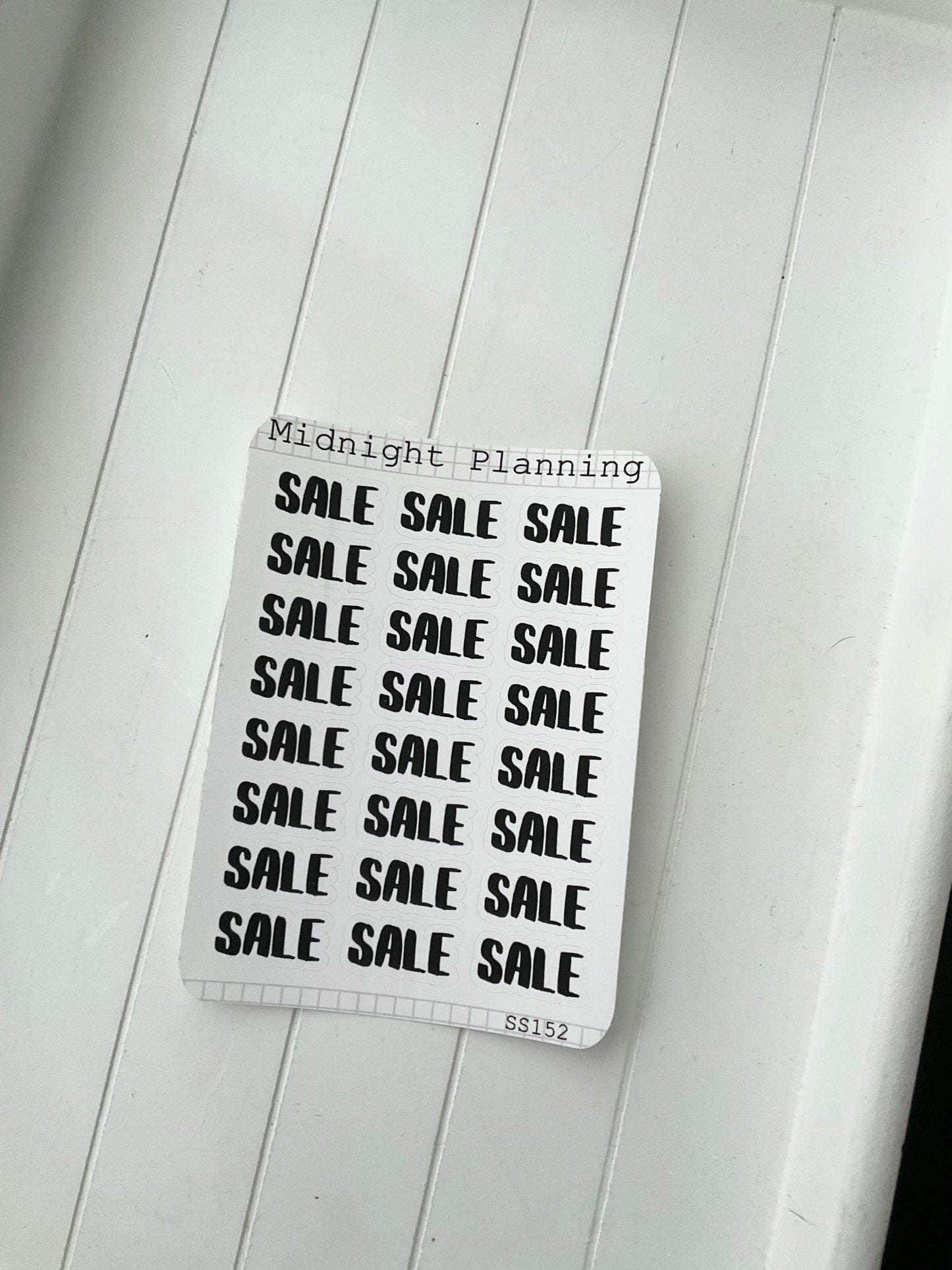 Sale Stickers in Font Eight, Functional and Handmade Planner Sticker Sheets