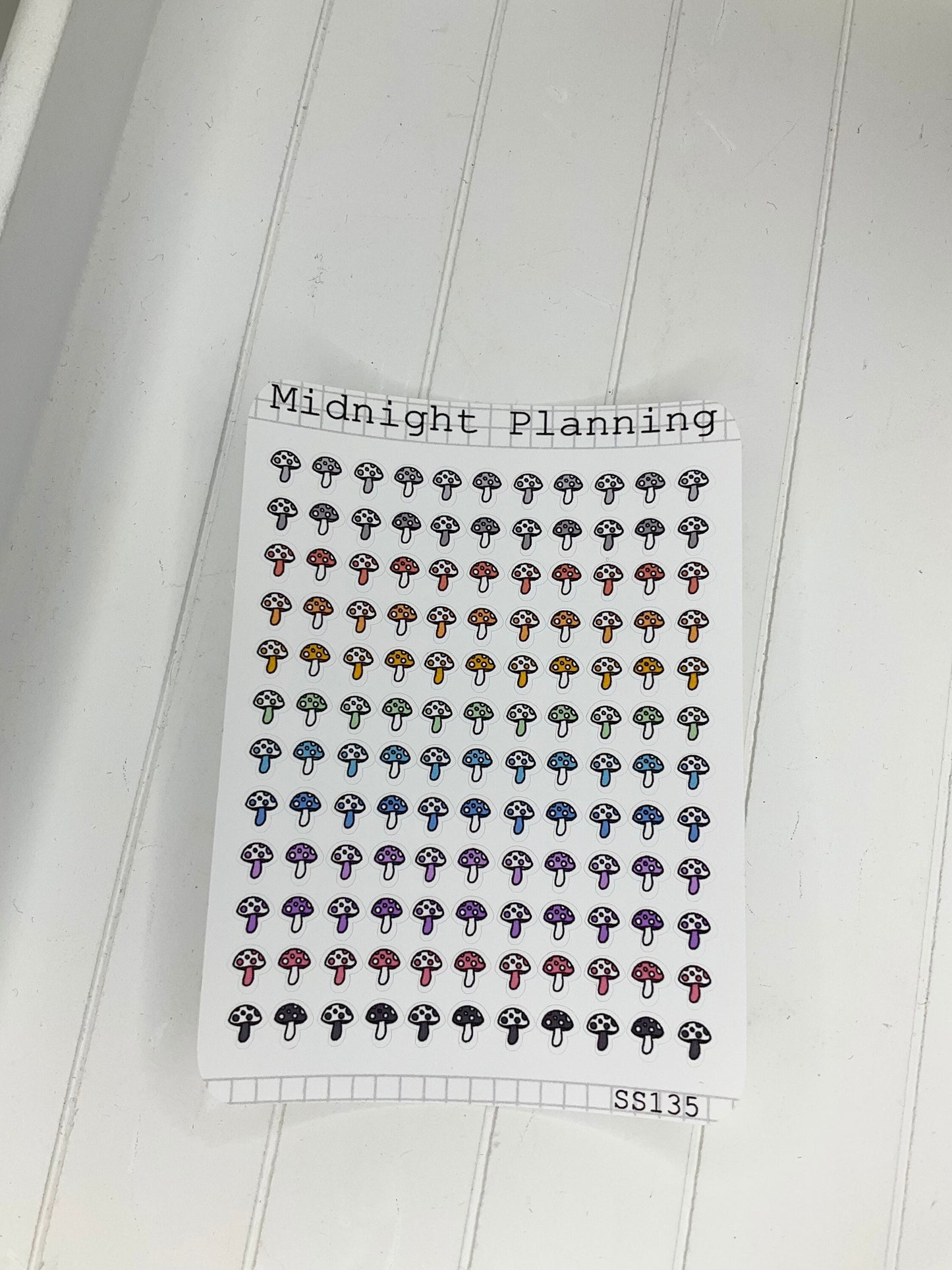 Mushroom Bullet Point and Marker, Functional and Handmade Planner Sticker Sheets