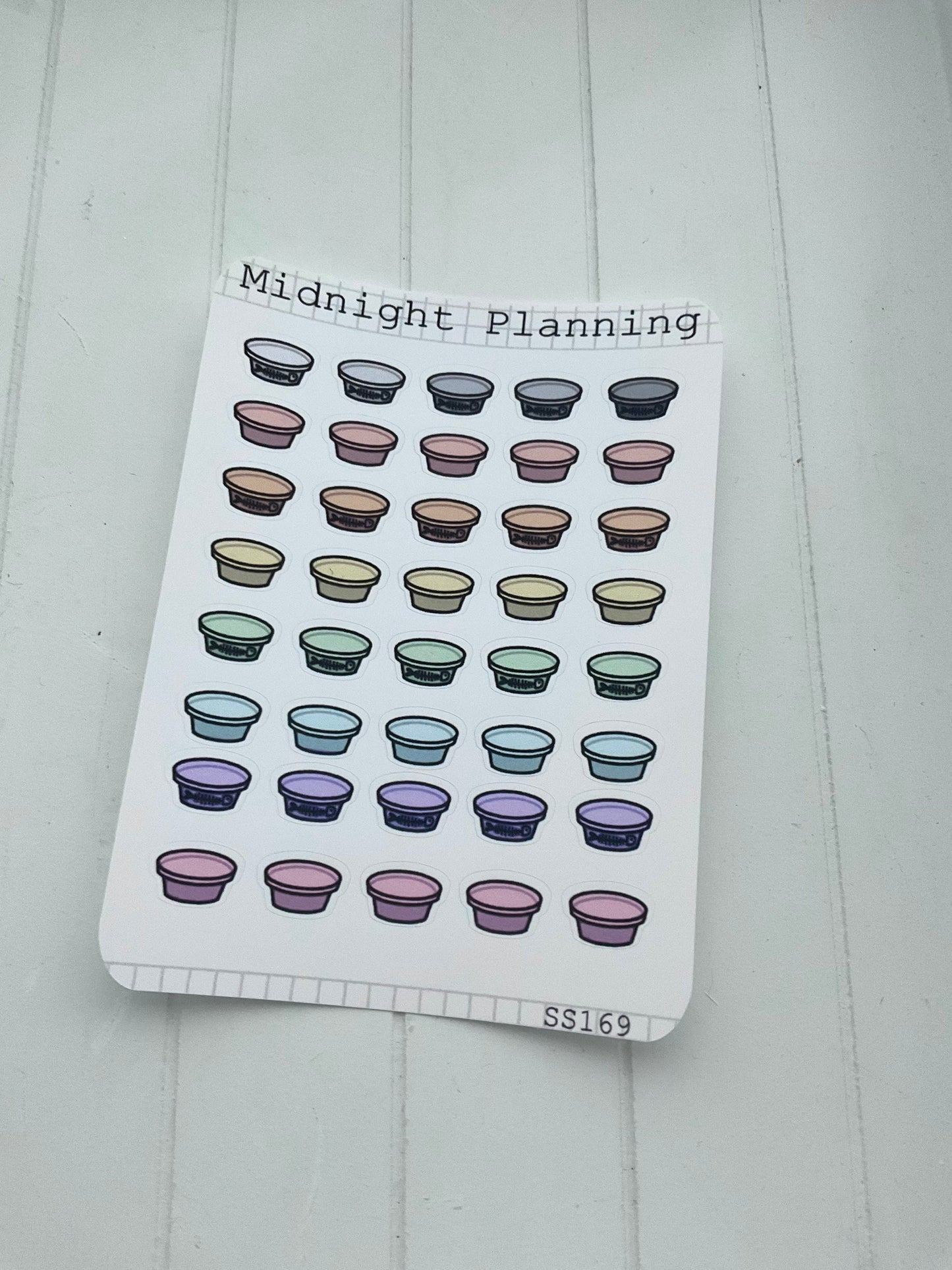 Pet food bowls , Functional and Handmade Planner Sticker Sheets